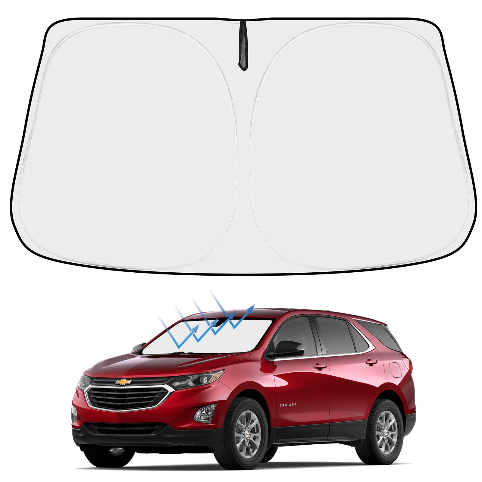Proadsy Custom Fit Car Windshield Sun Shade for 2018-2024 Chevrolet Equinox