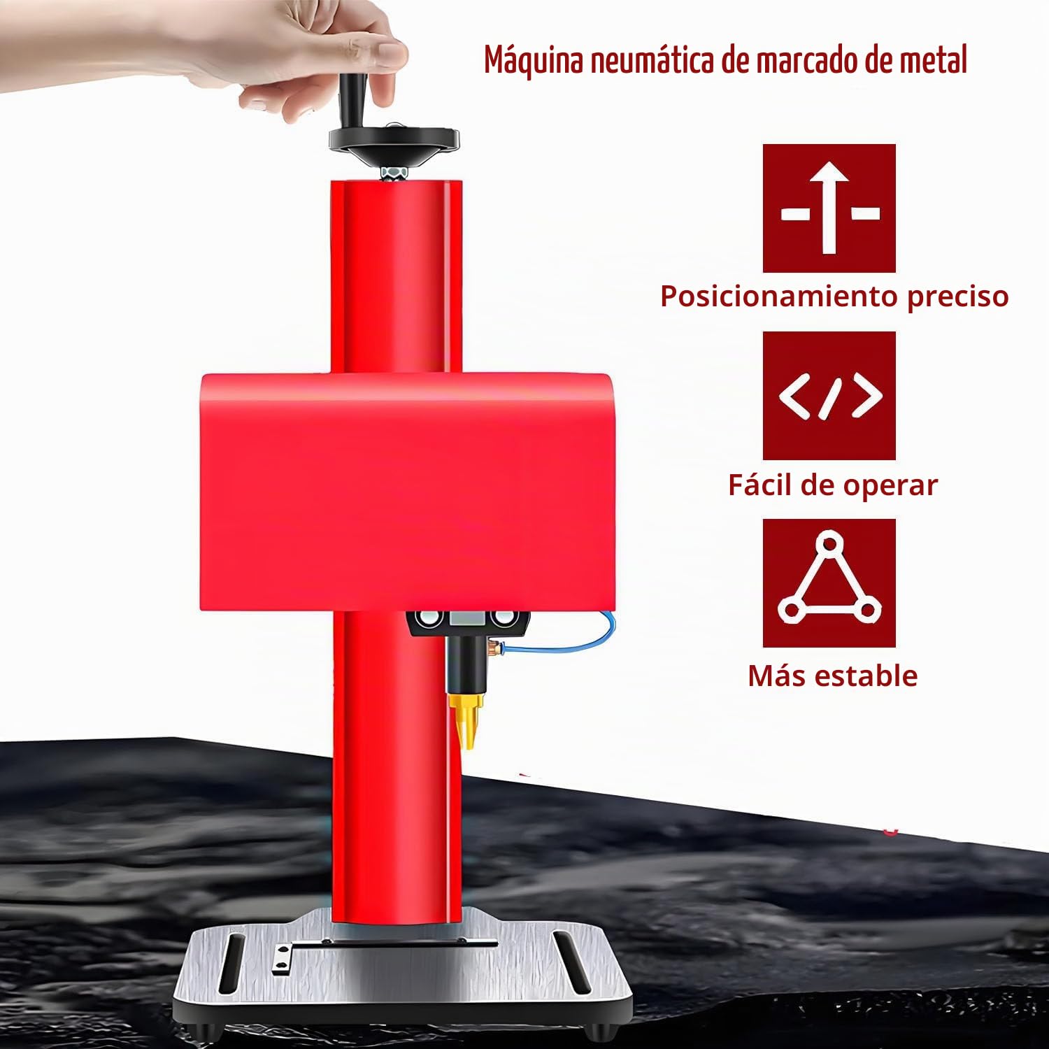 Máquina de Marcado por micropercusión neumática, máquina de Grabado y Marcado de Metales, para Letras, números de Serie, códigos Vin, Fechas y gráficos. TуреX
