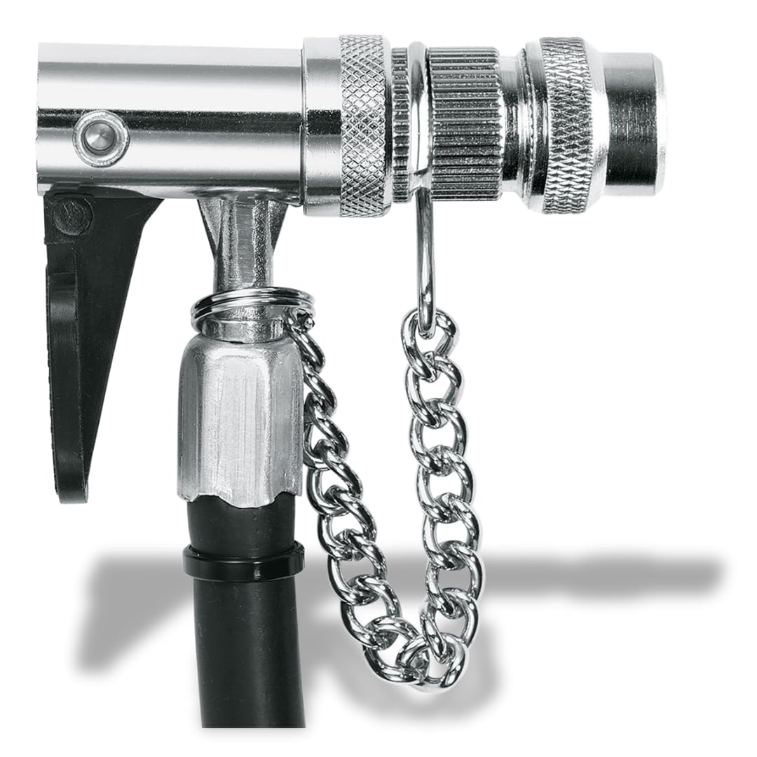 SKS GERMANY Schlauch mit Hebelstecker Ersatzteil für RENNKOMPRESSOR Fahrradpumpenschlauch (Pumpenkopf mit Schlauch, alle Ventilarten, 1170 mm, Gewinde M 8 x 0,75), schwarz