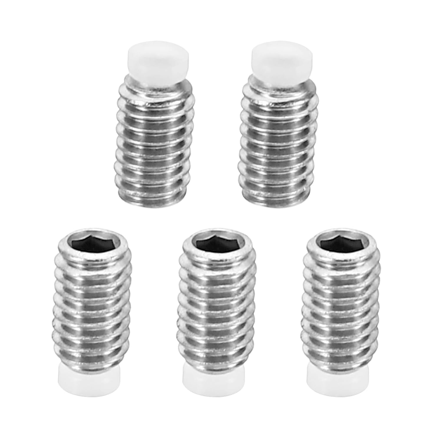 PATIKIL M4x7mm Nylon Tip Grub Screw, 5 Pack Metric Hex Socket Head Cup