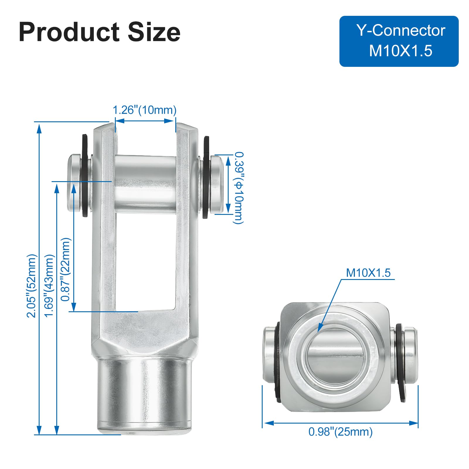 BAOMAIN CY-32 Y-Joint Foot Mount Flange M10x1.25 Thread,for 32mm Cylinders — Amazon image 4