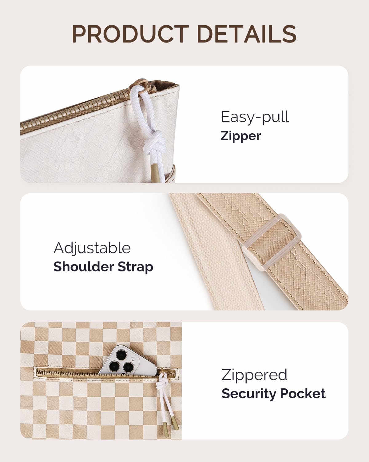 HOMESPON Dupont Tyvek - Bolsa de playa grande impermeable con cremallera y bolsillo húmedo para mujer