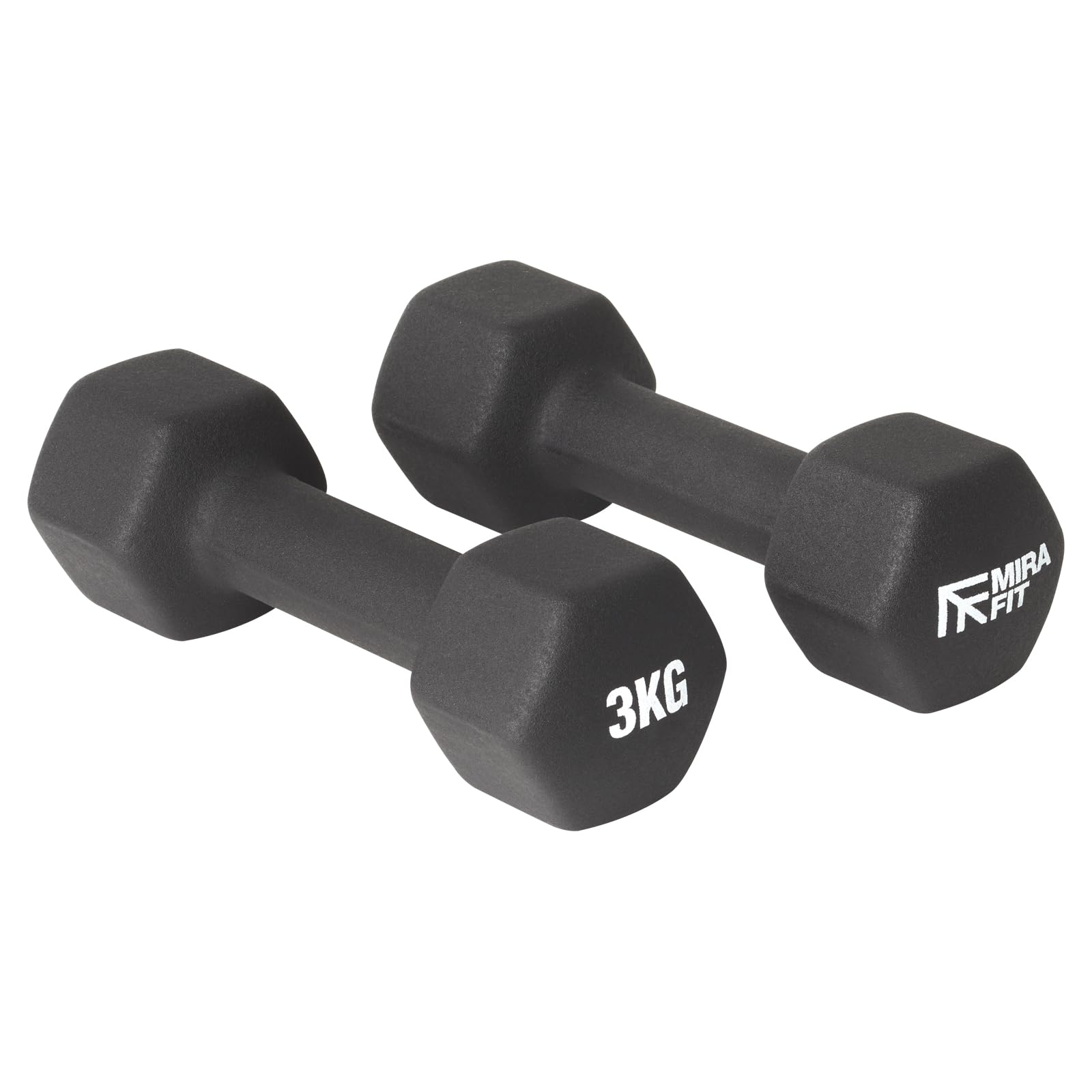 Mirafit Soft Touch Mini Hex Dumbbells - 2 x 3kg โ image 1