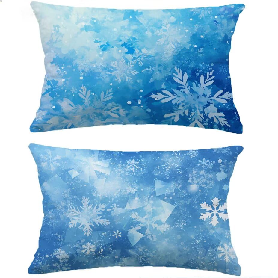 Coussin de jardin grand format 60x90 housse extérieure bleu lin