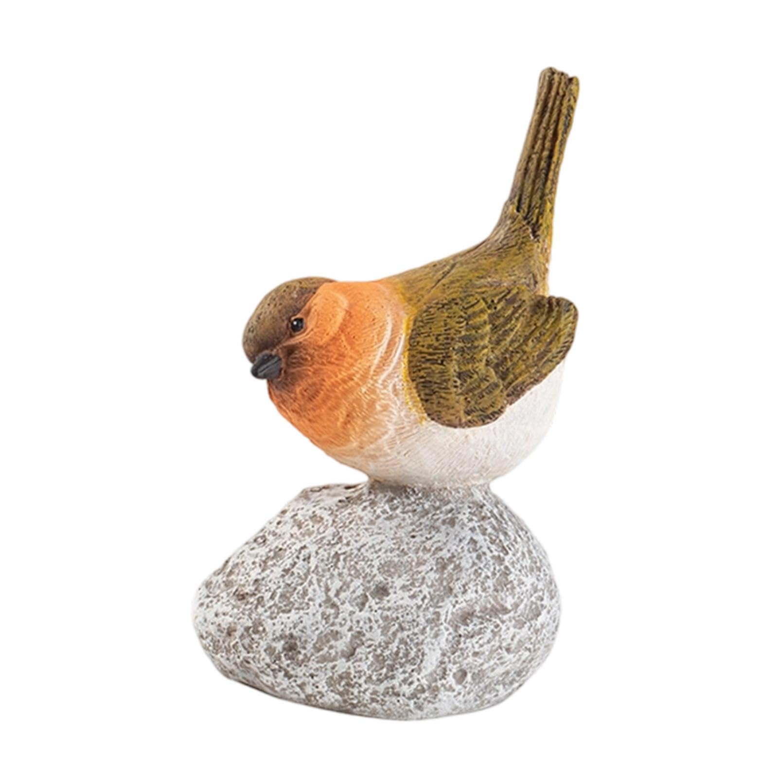 Bird Statue with Stone Crafts Resin Sculpture for Cabinet Living Room Garden 6.5x6x12cm |Home & Garden | Home D?©cor | Figurines