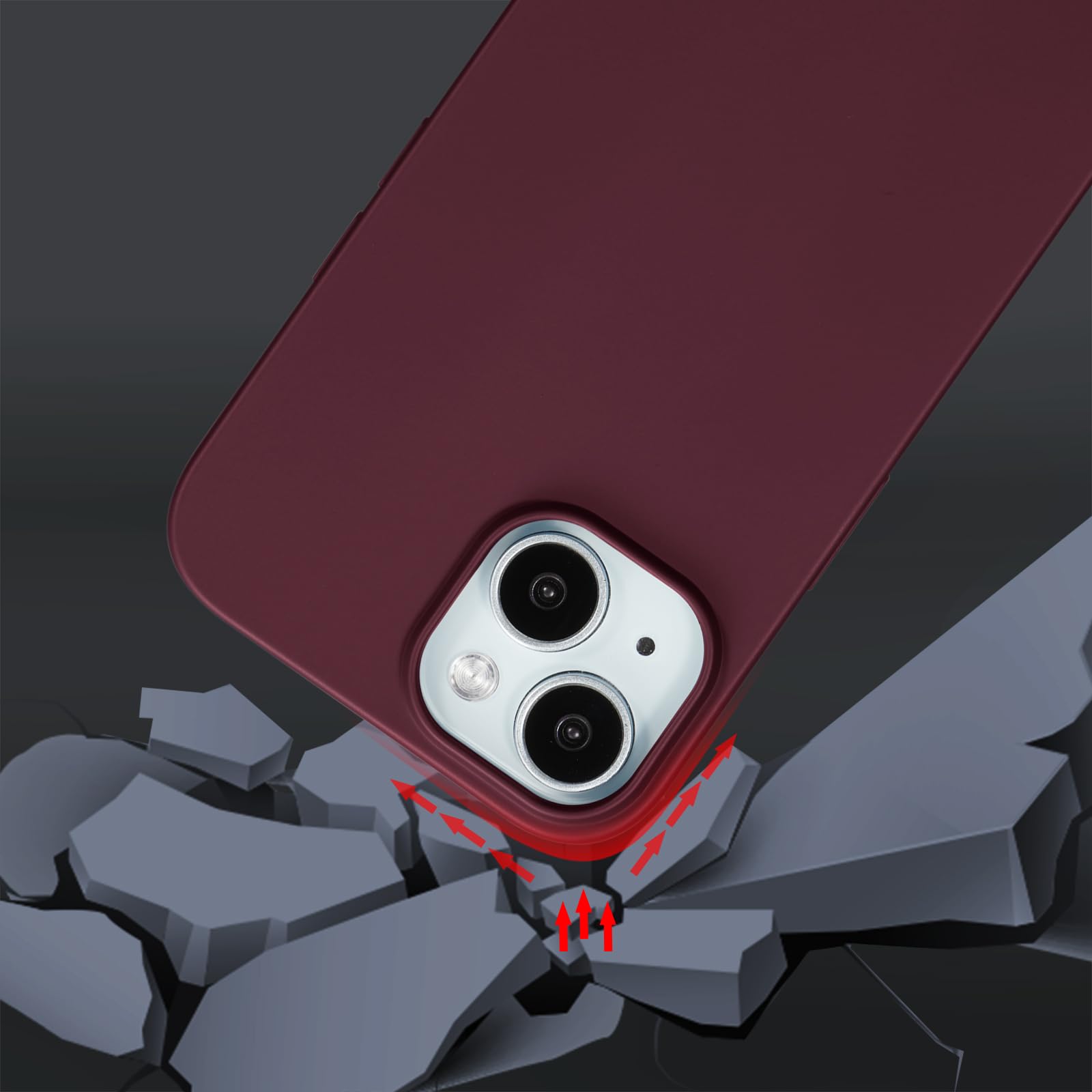 Amazon.com: ZTOFERA Crossbody Case for iPhone 13/14,Wine Red