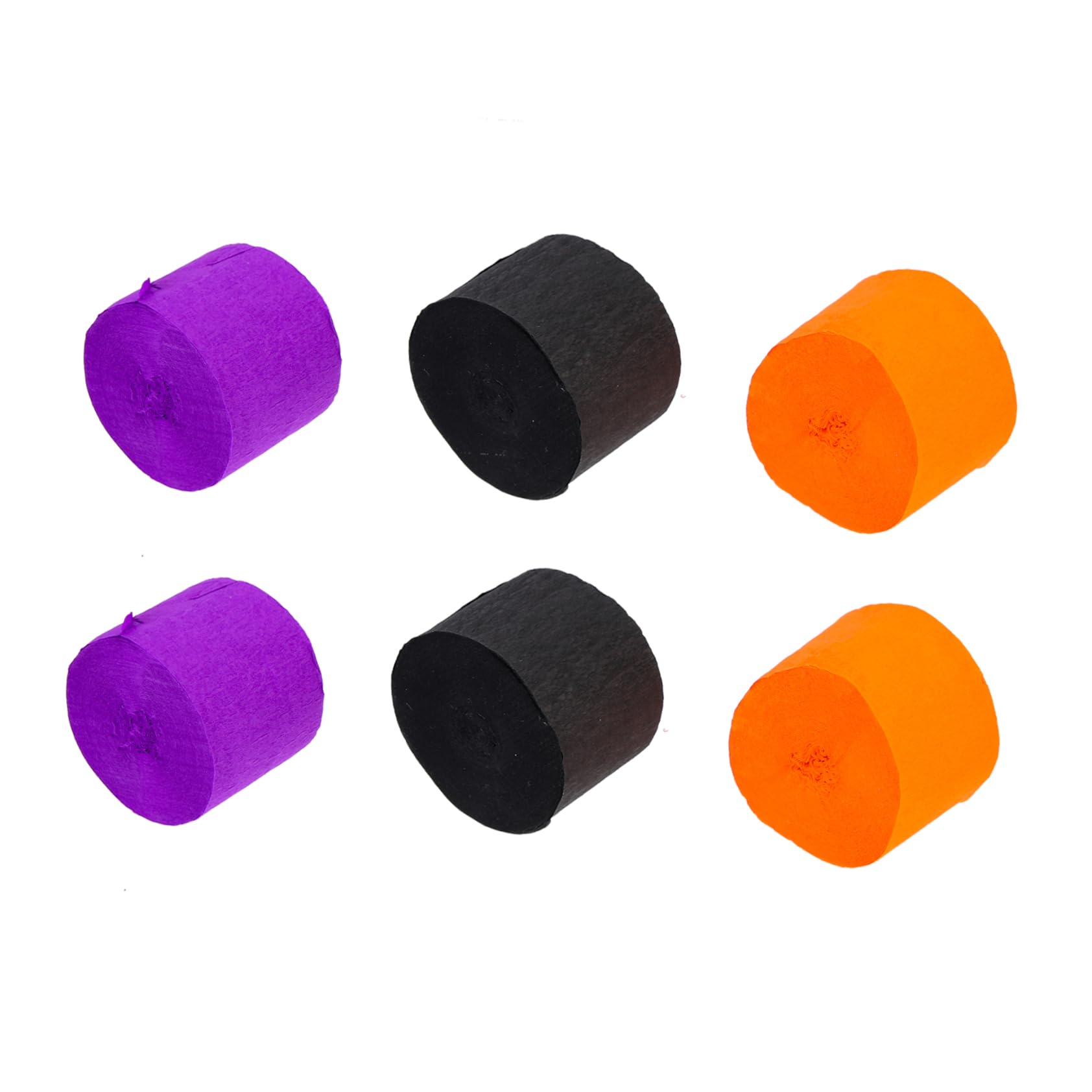 VILLCASE 6 Roll Crepe Paper Streamers for Halloween Wedding Decorations Fall Party Streamer Banners DIY Craft
