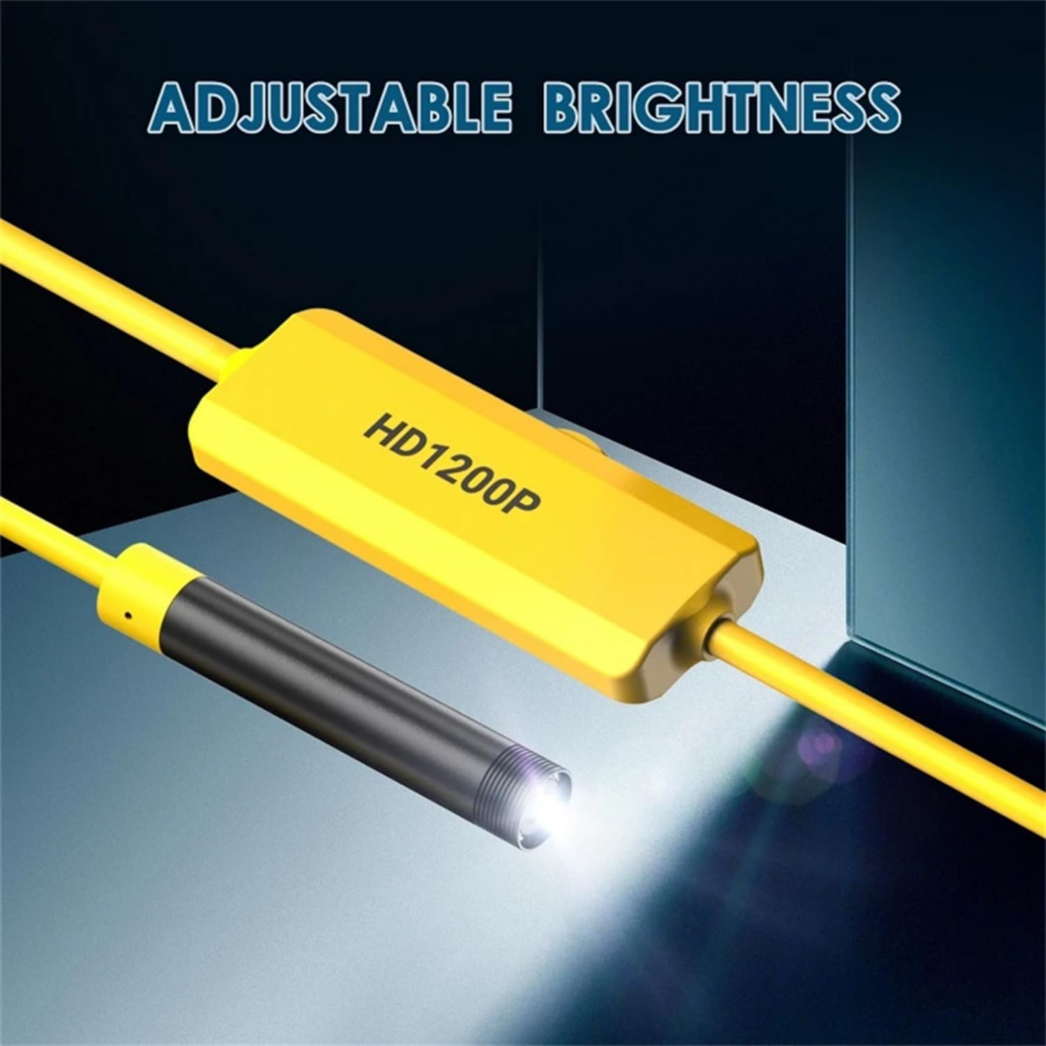 Wodoodporny boroskop inspekcyjny USB, 8 mm kamera endoskopowa Wi-Fi, HD1200P, elastyczny kabel z regulowanymi światłami LED, motoryzacja, dom, ściana, rura, samochód, 10 m