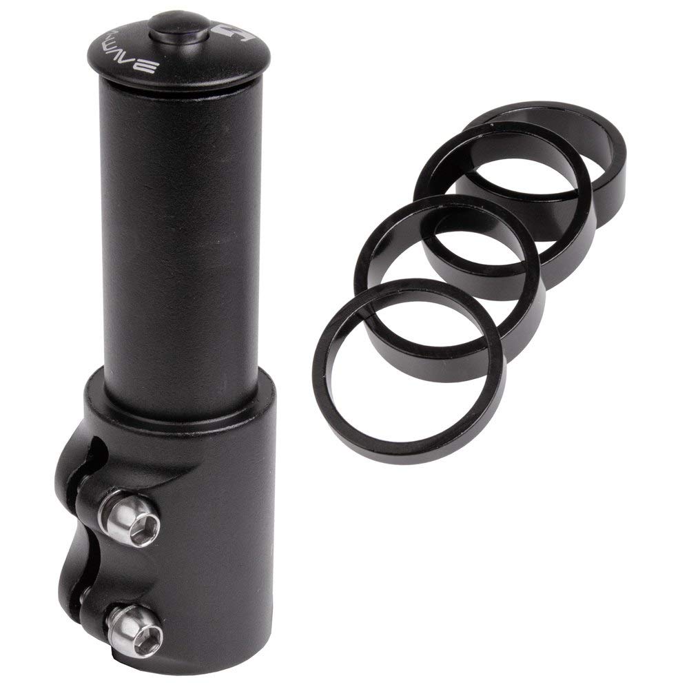 M-Wave CP Lift Adapter installed on a bicycle steerer tube