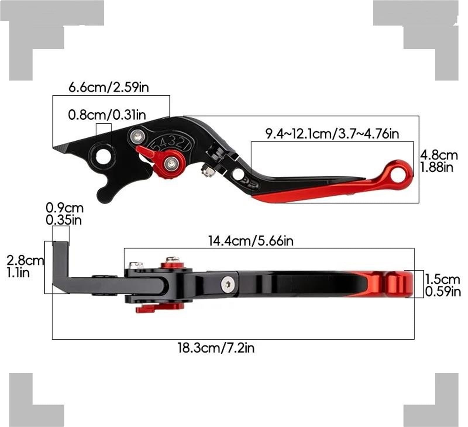 Bremsgriff Kupplungs- Und Bremshebel Für Yamaha NMAX160, NMAX155 NMAX125 (2015–2025) – Verstellbar, Ausziehbar Klappbar Aluminiumlenker Einstellbare Brems kupplungshebel(Farbe18)