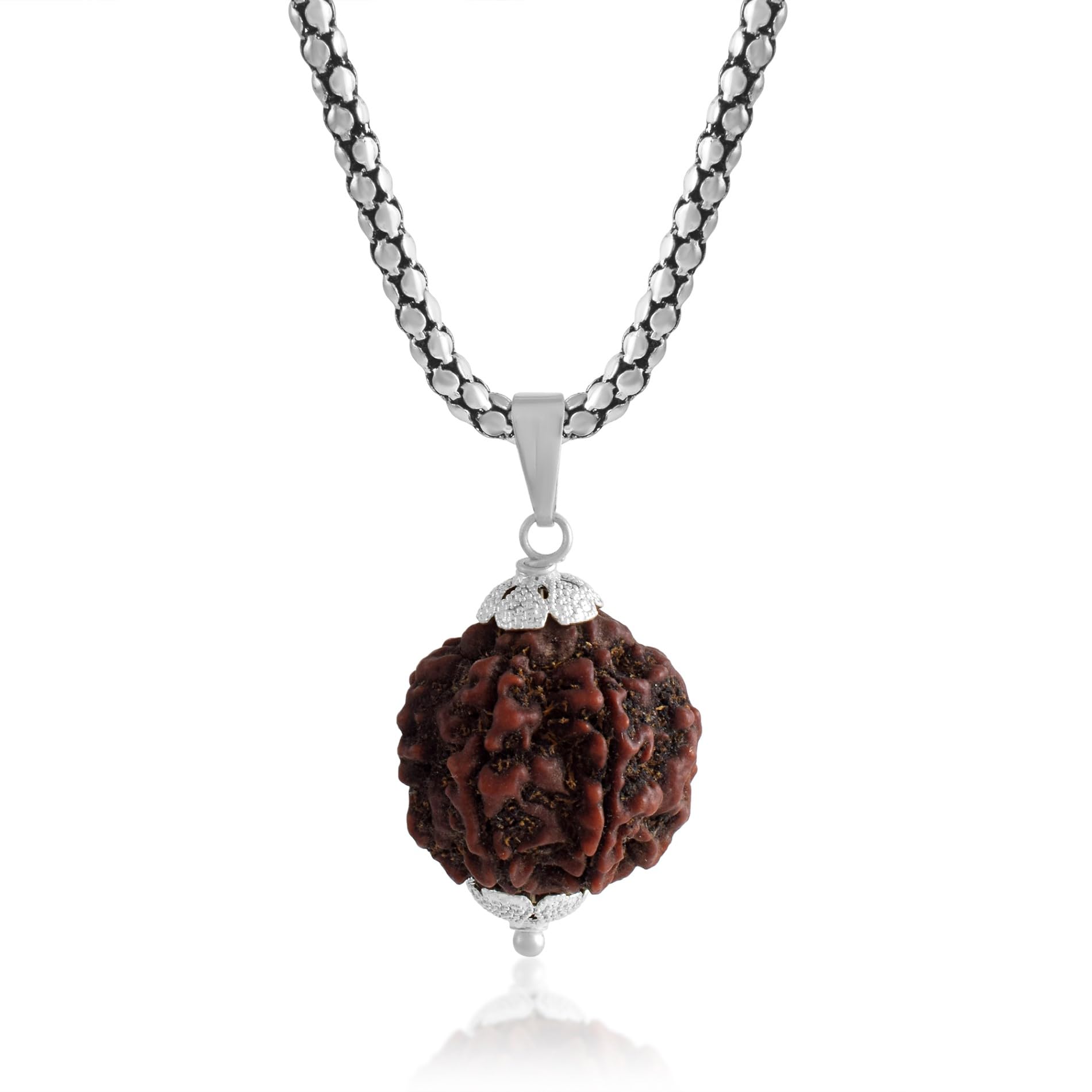 5 Mukhi Rudraksha Pendant Lab Certified Nepali Five Mukhi Original Certified Rudraksha Pendant with chain for Men and Women, Origin Nepal, Color Brown(ACPC0164A)-image-30