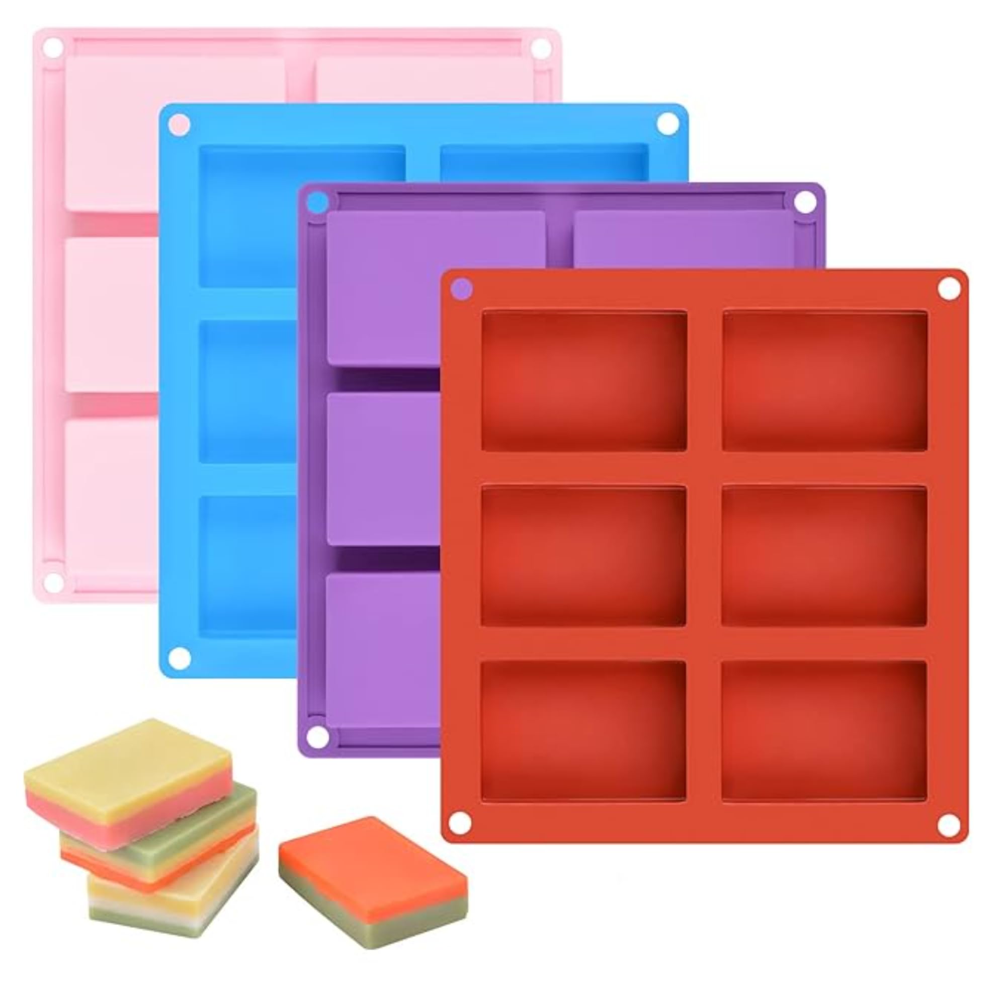 6-Rectangular Professional Silicone Mould Set – Oval and Rectangle Shapes for Handmade Soap, Muffins, and Resin Crafts – Thick Flexible Baking Tray-image-47