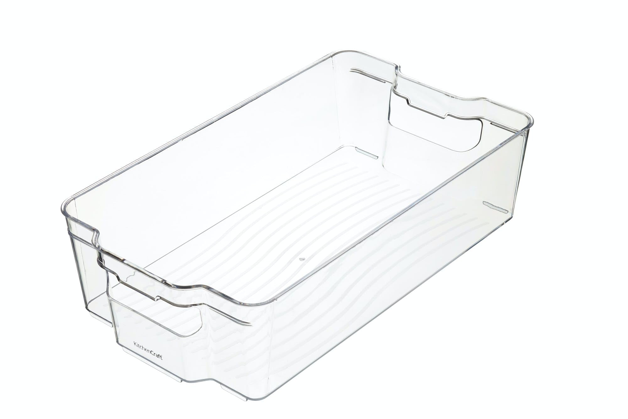 Kitchencraft Clear Large Plastic Food Storage Container, Kitchen Organiser For Fridge Or Cupboards, 31 X 20.5 X 9Cm
