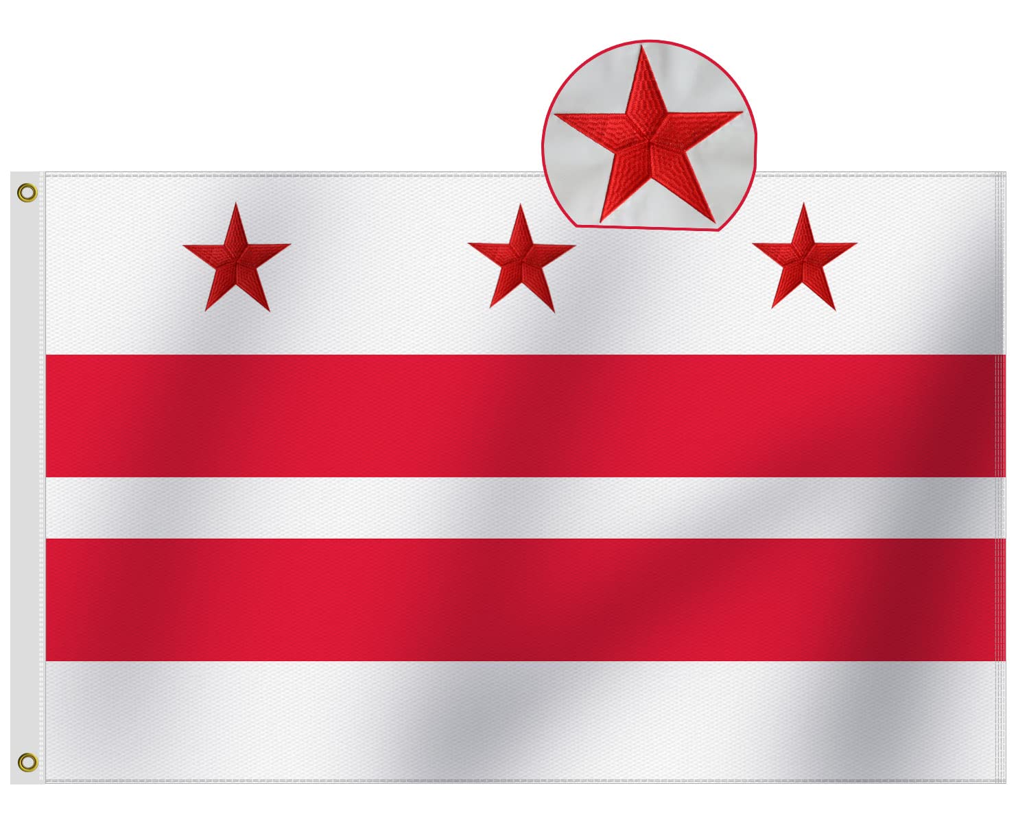 3dRose Washington DC Flaggen-Gartenfahne – 30,5 X 45,7 Cm Aus Polyester