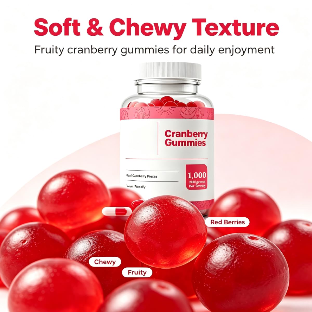 Caramelle gommose al mirtillo rosso – Sostiene il benessere femminile