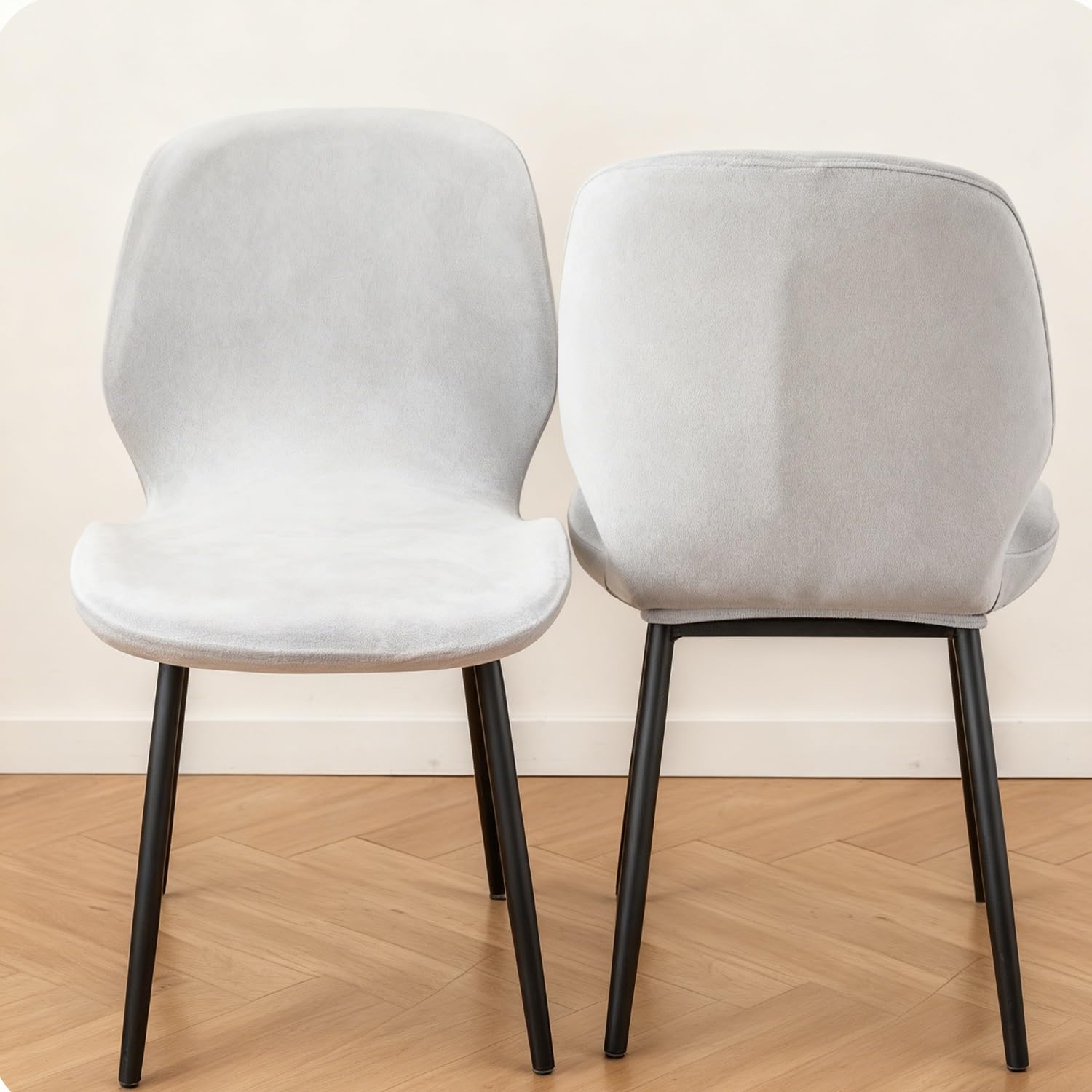 Stretchbare Stühleshbezüge Für Gebogene Schalenstühle, 1/2/4/6er Set rutschfeste Elastische Stretchhüllen Für Küche Esszimmer Büro, Abwaschbar Und Langlebig(Mustard Yellow,6 Set)