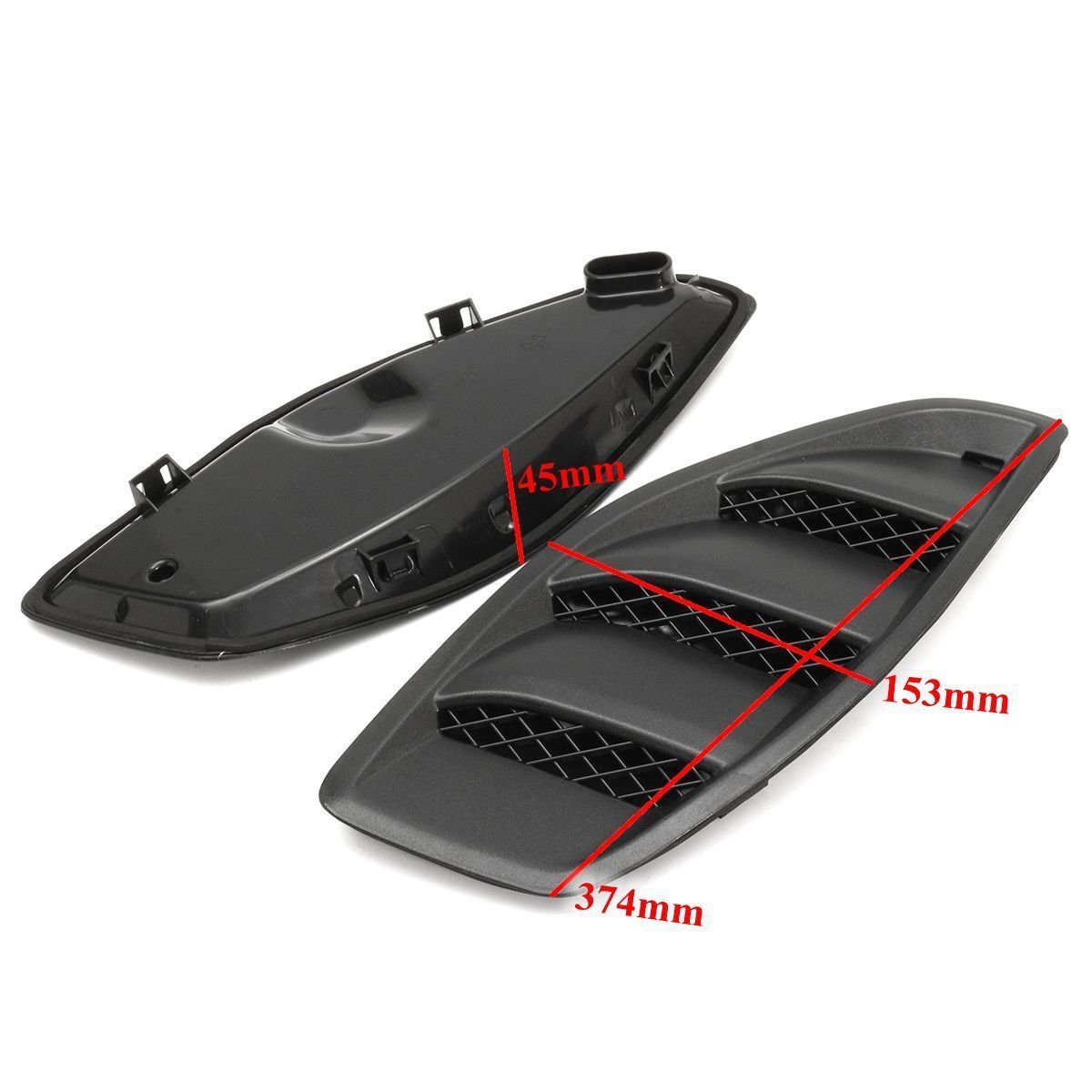 Flash2ning Hood Vent Cover,ABS Plastic Exterior Accessories for Jeep JK