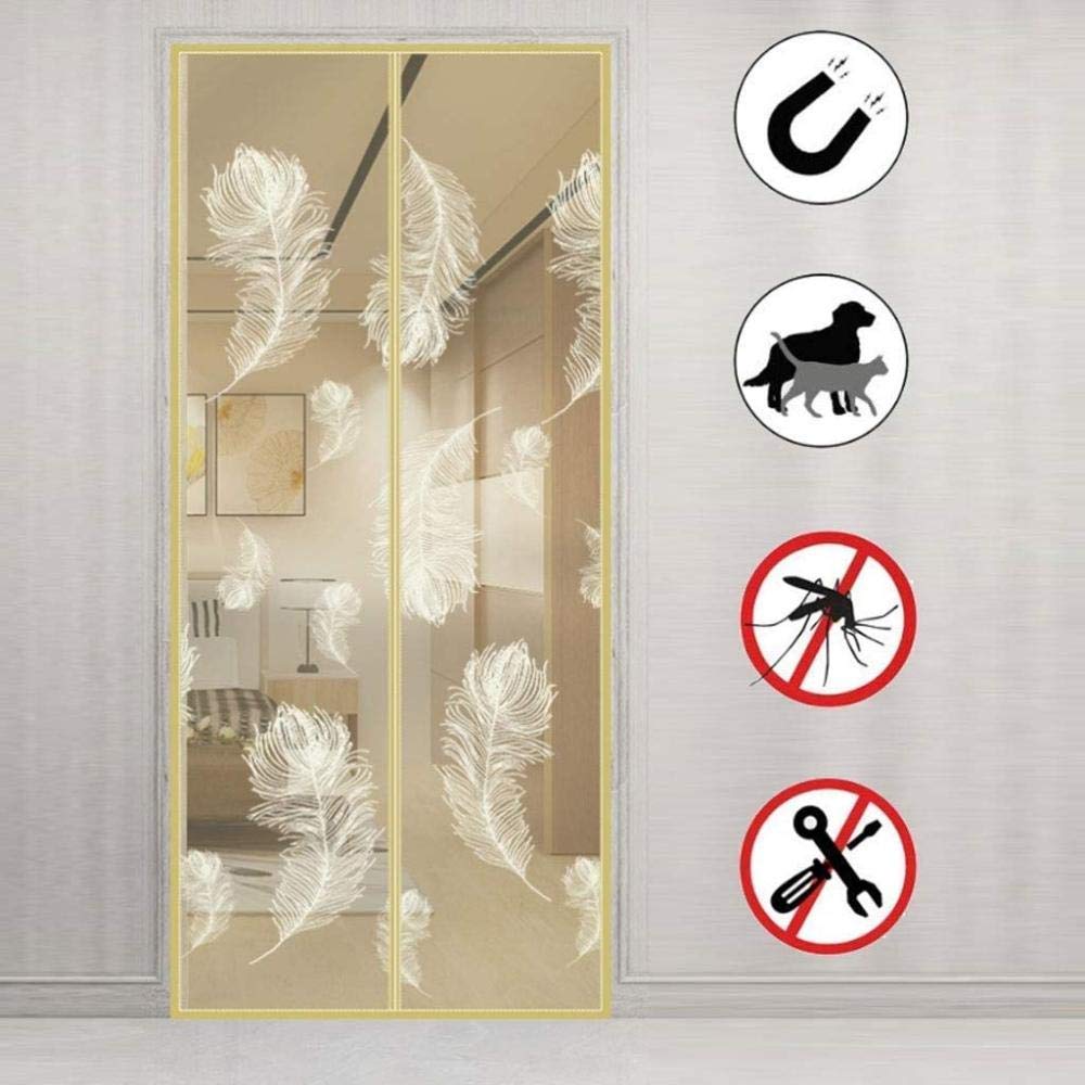 Moustiquaire porte magnétique 120x210 rideau anti moustique salon pliable mesh