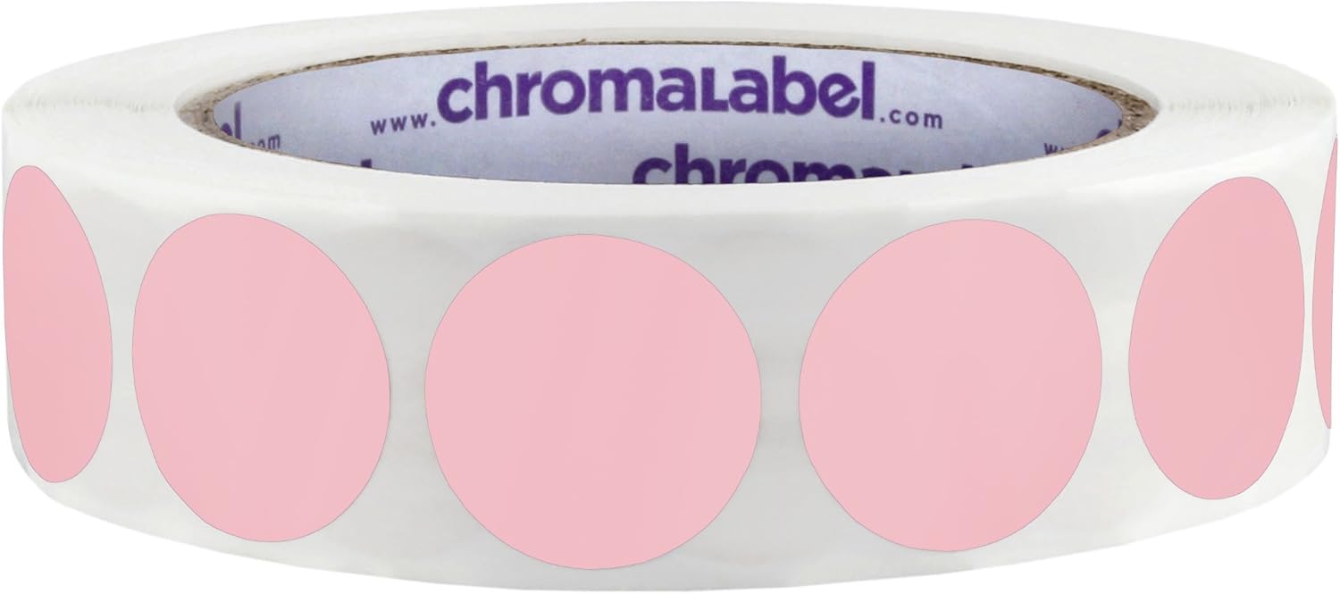 ChromaLabel 1 Inch Round Label Permanent Color Code Dot