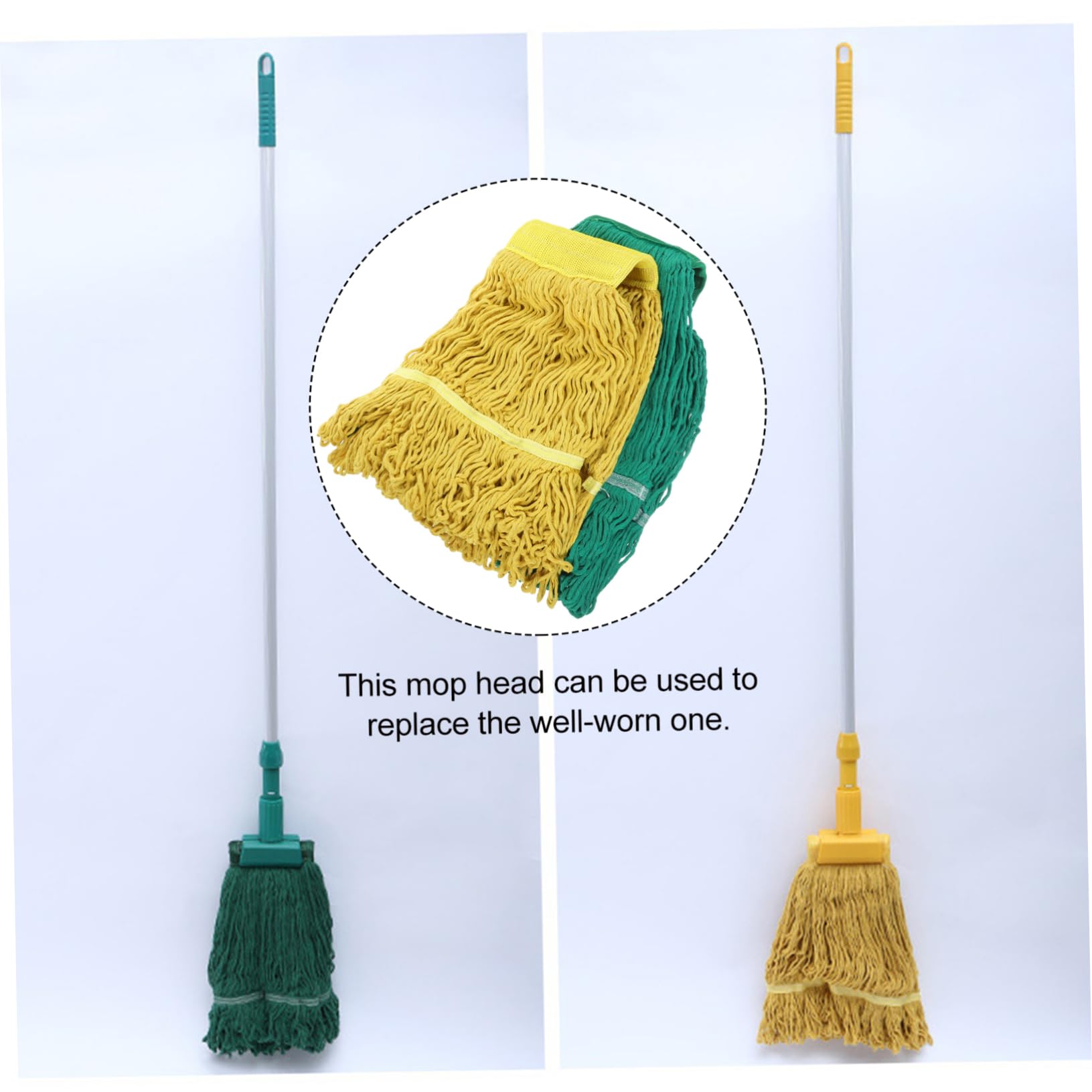 Recambio de Fregona de Algodón Lavable Secado Rápido 2 Piezas para Limpieza del Hogar Accesorios para Mopas de Limpieza