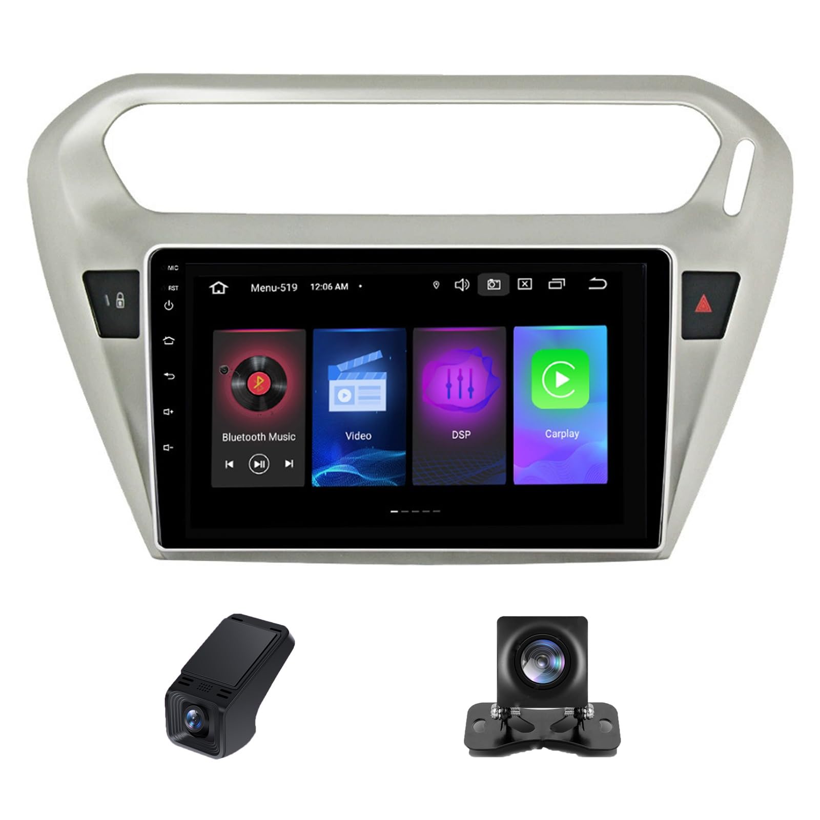 Autoradio 2 DIN Citroën C-Élysée CarPlay Android Auto écran tactile 9" - 8
