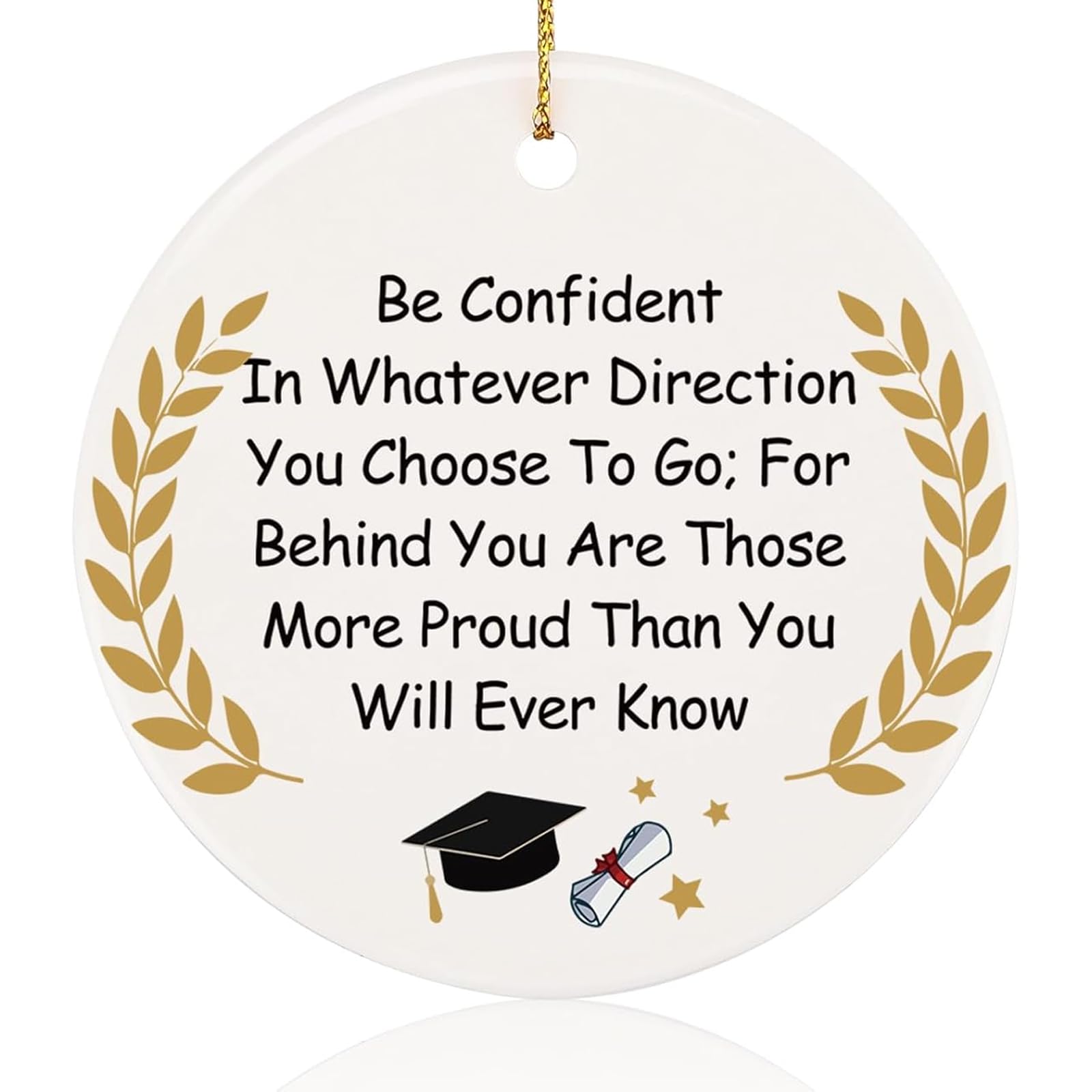 2026 Graduation Gifts for Girl, Ceramic Hanging Graduation Decorations, Unique graduation Cap graduation Card, for Son, Daughter, Friend, High School, University, PhD Grad, Hanging Ornaments