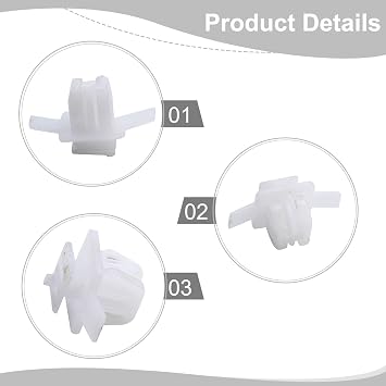 Lecreatekit Wheel Arch Trim Clips, Plastic Exterior Front Wing Surround Retainers for honda 8th Gen Civic and 3rd Gen for CRV, 20 Pack