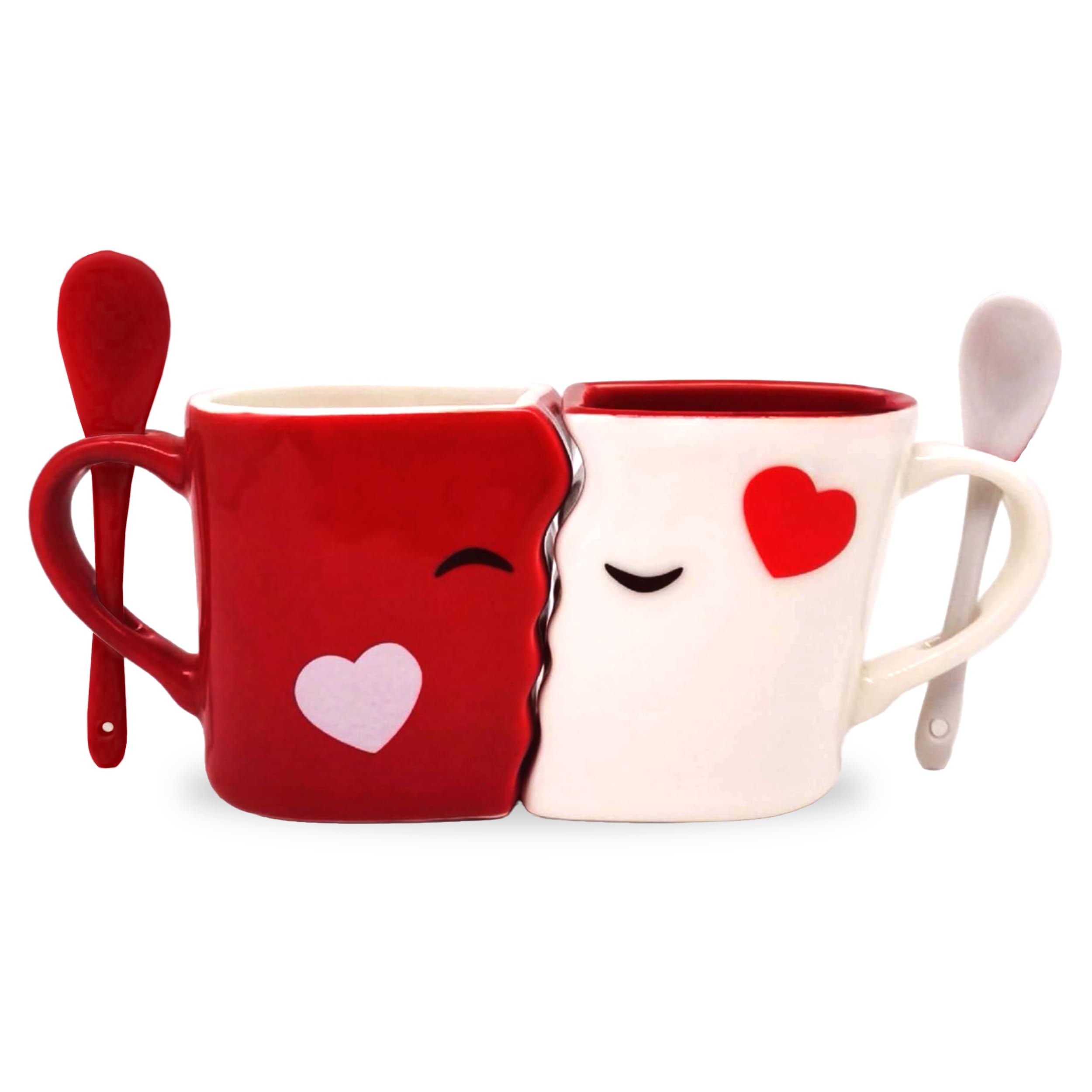 DAMAKBI Tazas Café Originales. Regalo Para Parejas-Juego Tazas Modernas- Pareja Regalos Originales, Taza Té Enamorados