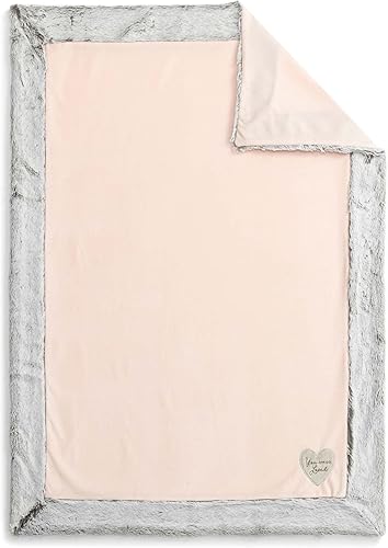 Miniatura 1 de DEMDACO So Loved - Manta de poliéster para bebé, 40 x 30 pulgadas, color rosa y gris