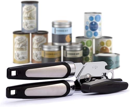Miniatura 6 de Abridor de latas de mano más resistente abrelatas manual mango ergonómico de diseño cómodo rueda de corte afilada para un corte de borde suave con