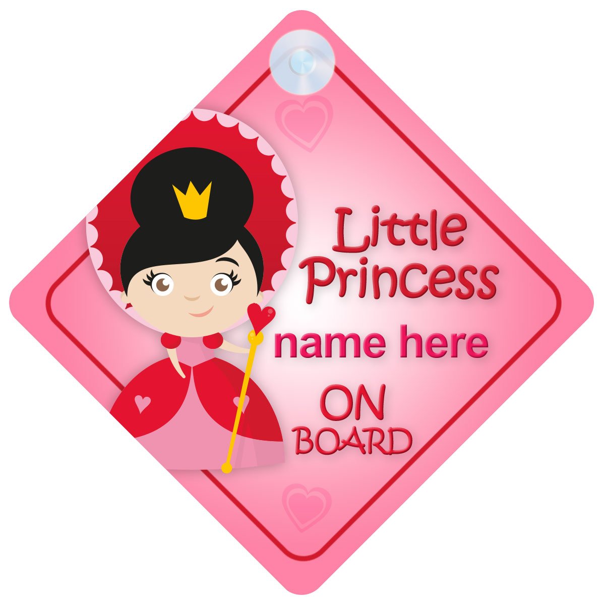 Little Princess On Board Personalised Car Sign New Baby Girl/Child Gift/Present LP007