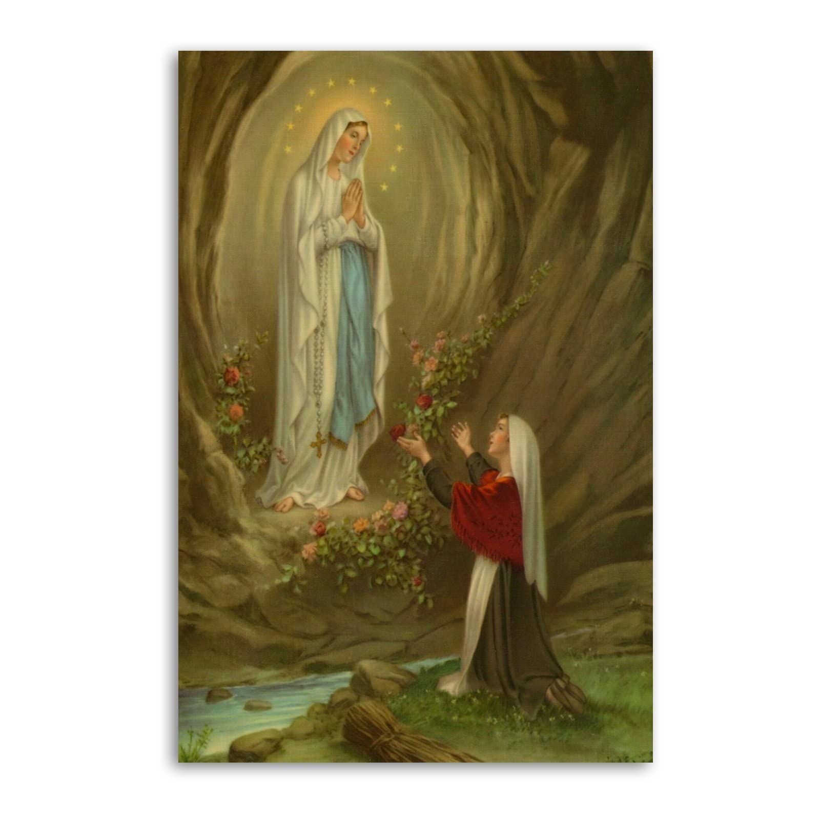 ZTJ Catholic OUR LADY OF LOURDES Poster Decorative Painting Canvas Wall Art Living Room Posters Bedroom Painting 24x36inch(60x90cm)