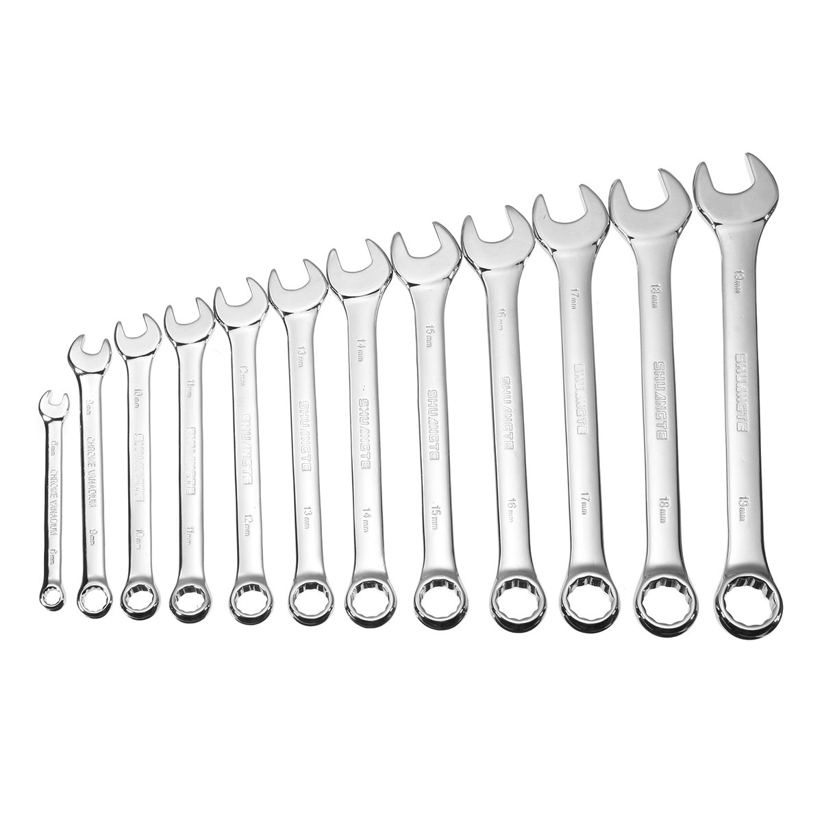 Amazon | YULPING 12本のスパナレンチクロームバナジウム鋼研磨工具