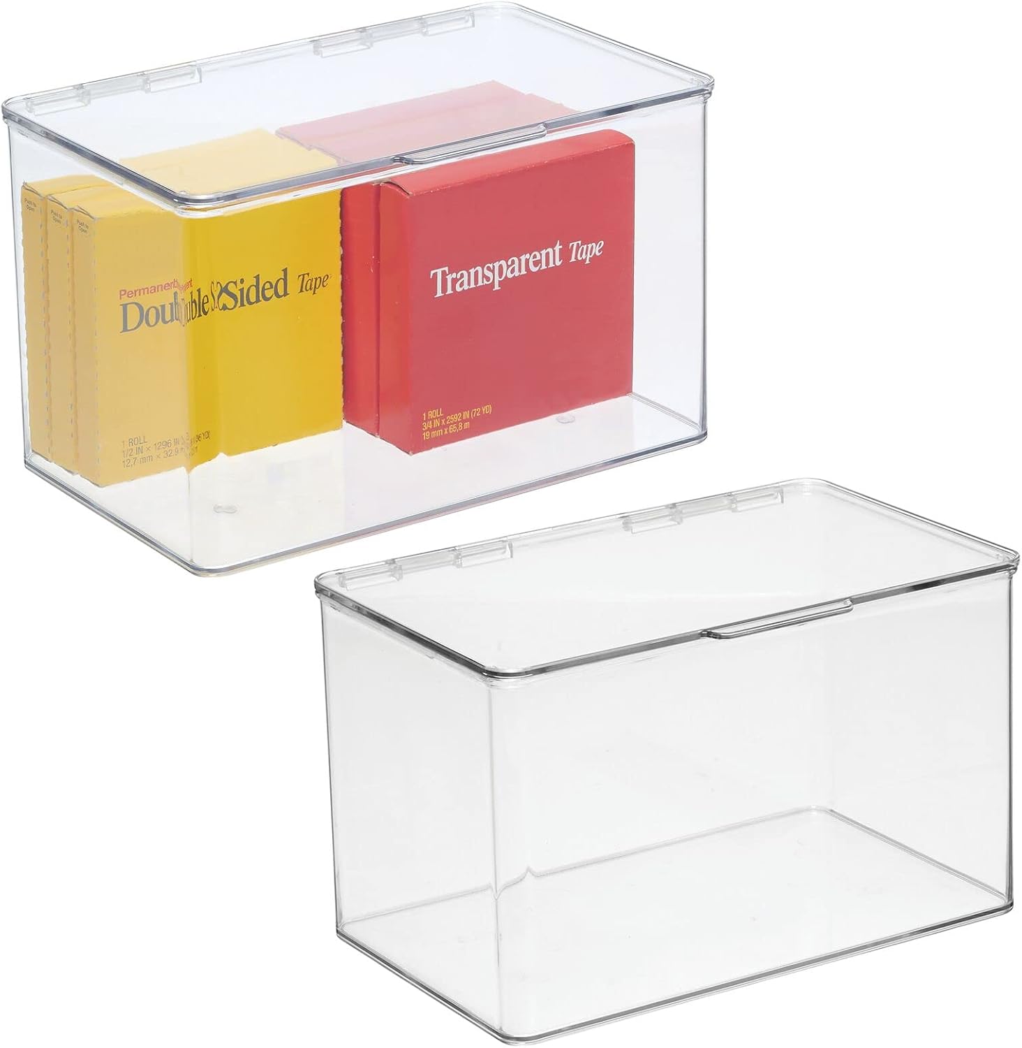 staples clear storage bins