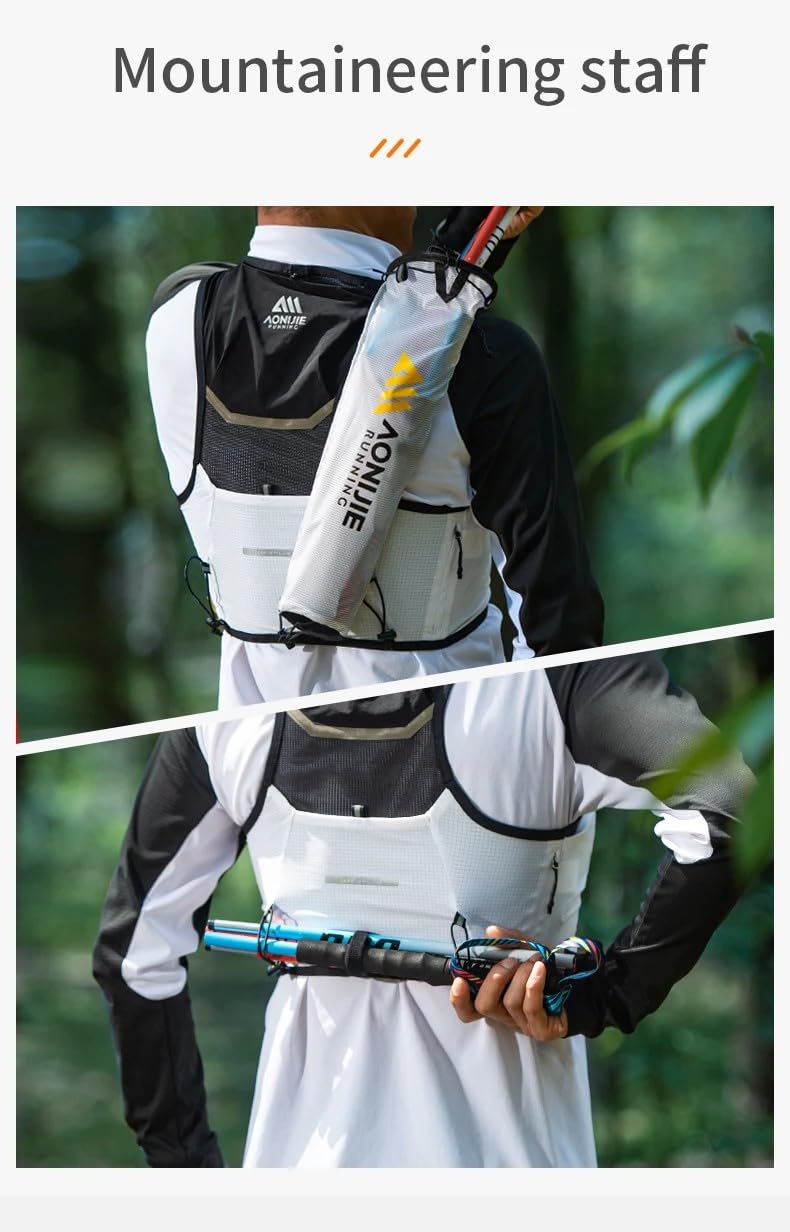Mochila de hidratación para esquí de fondo, paquete de 5 litros, Aonijie chaleco de hidratación ligero para senderismo, correr, maratón, ciclismo C9116-5L