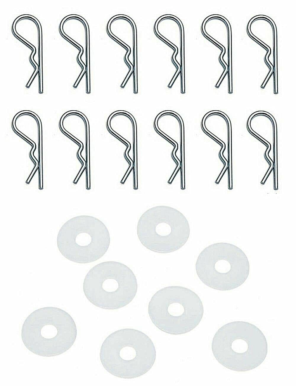 30 Traxxas Body Clips & 20 Washers Slash Stampede 2wd 4x4 Rustler MT10E