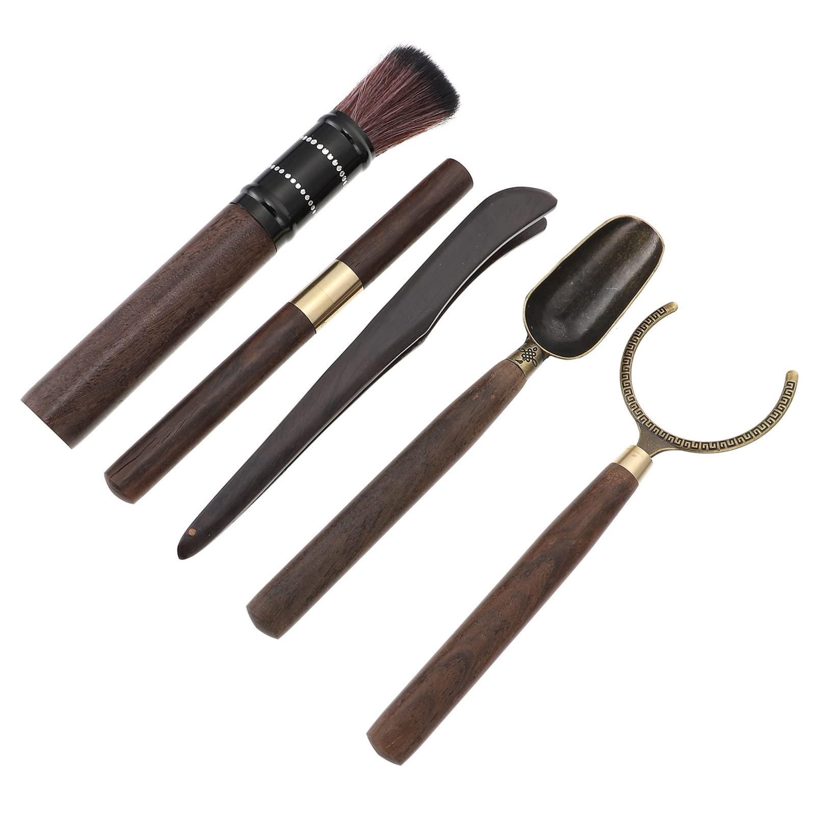 STOBAZA Tea Ceremony Supplies Tea Brush Tea Clip Set Tea Pen Set Tea Art Utensils Bamboo Tea Tools Home Tea Set