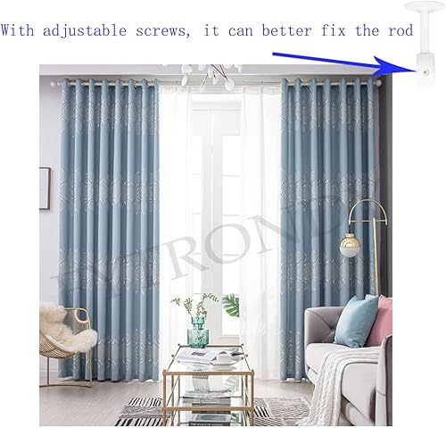 Miniatura 5 de White Edition - Tubo de acero inoxidable para armario, soporte de barra de soporte para palanca de armario (1-1/4 pulgadas, 4 unidades)