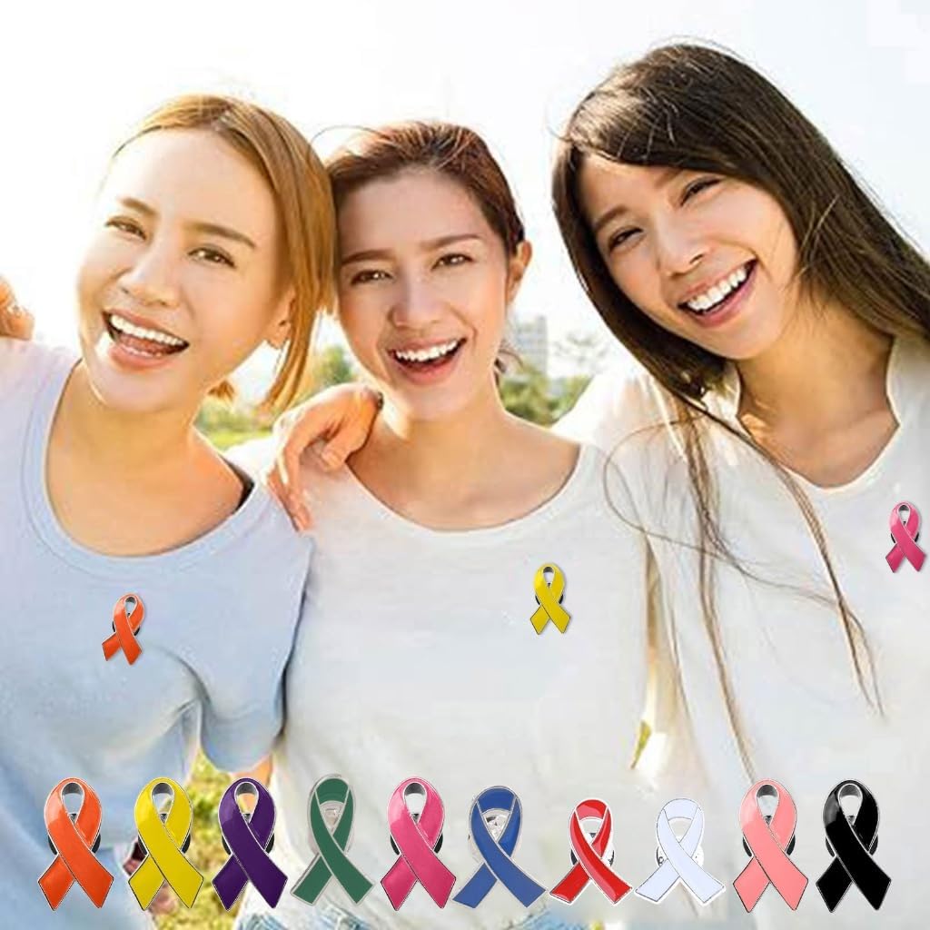 Ribbon Brooch Prevention Cancers Awareness Lapel Pin AIDS Promotion Day
