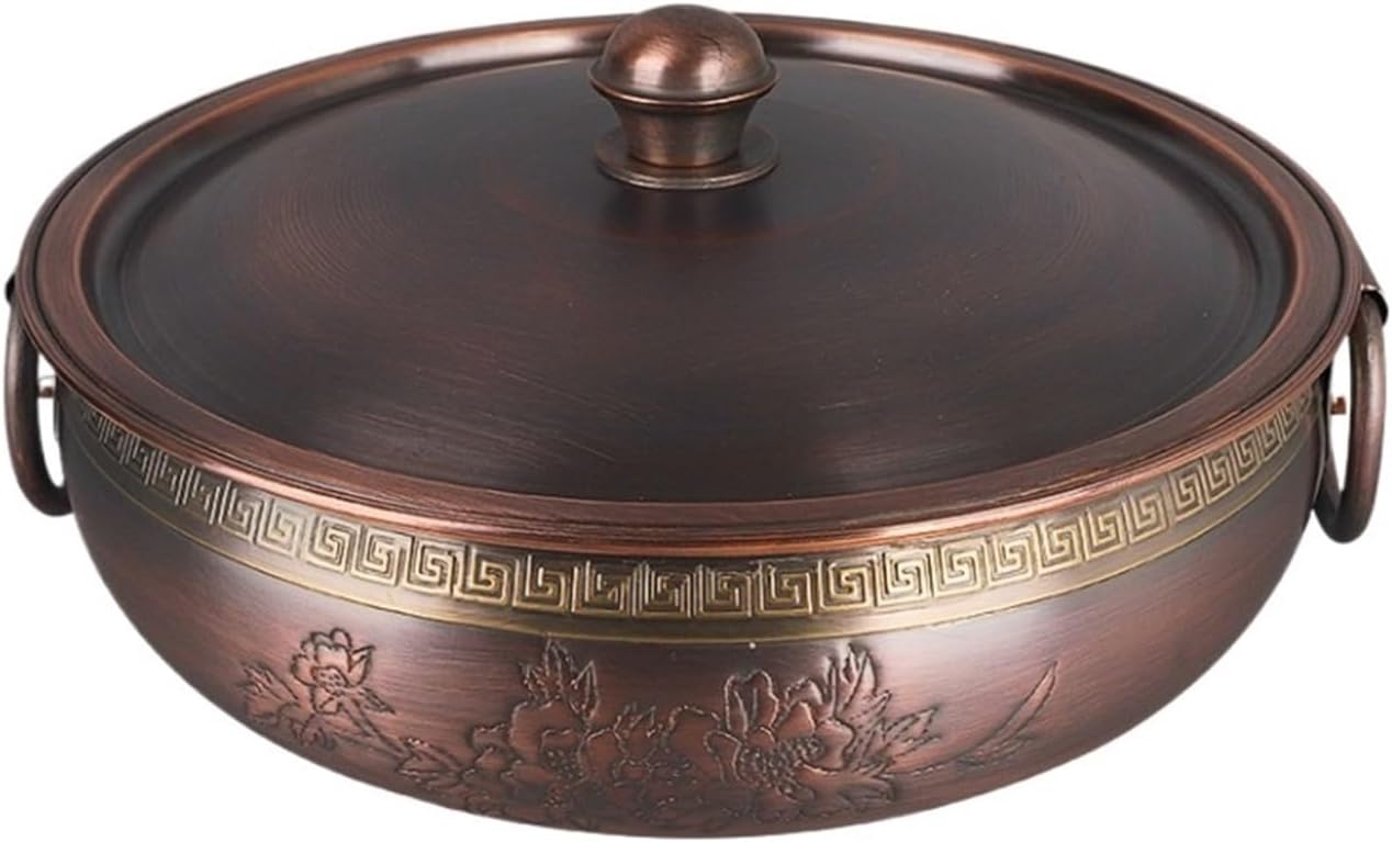 Olla Hot Pot Cobre 32cm para Inducción Shabu-shabu XDMINGY