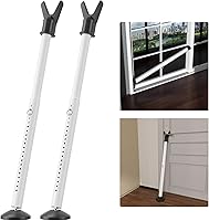 Keplrend Heavy Duty Door Security Bar 2-Pack - Adjustable Door Jammer for Sliding Doors, Windows, Home & Apartment Security (29-45")