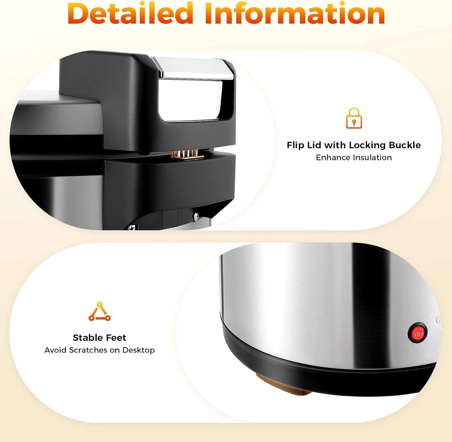 Commercial Rice Warmer, 19L/20QT Stainless Steel Food Warmer with Non-Stick Inner Pot Electric Rice Warmer with Spoon for Restaurant Hotel Catering Partie, 2 Adjustable Temperature (Style A)