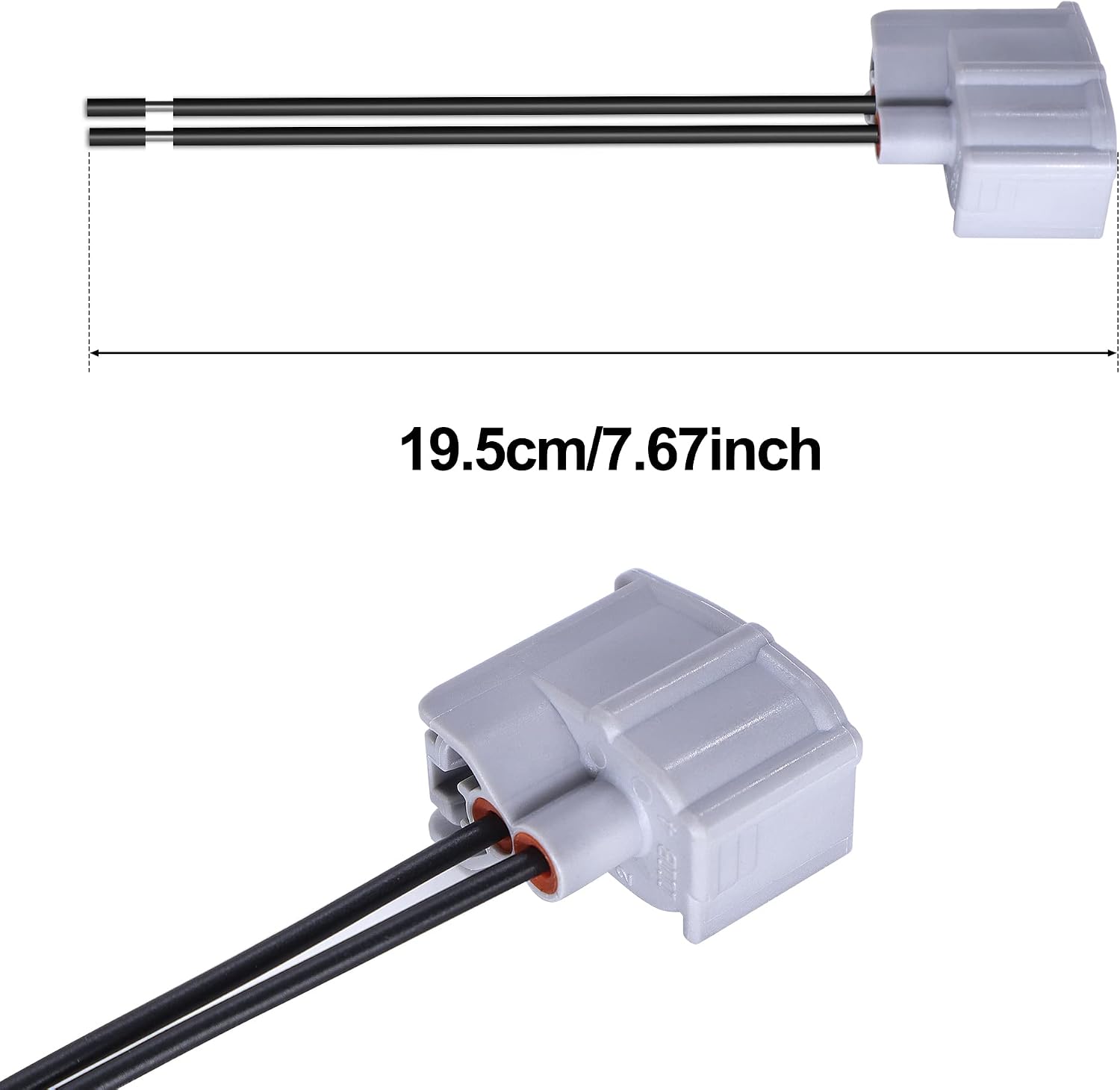 HiSport Fuel Injector Connectors 23250-22020 23250-22070 90980-11875 61890611, CU2Z14S411UA, S-2328 Socket Plugs with Pigtail Harness Wires EV1, EV6, EV14, Compatible with Toyota