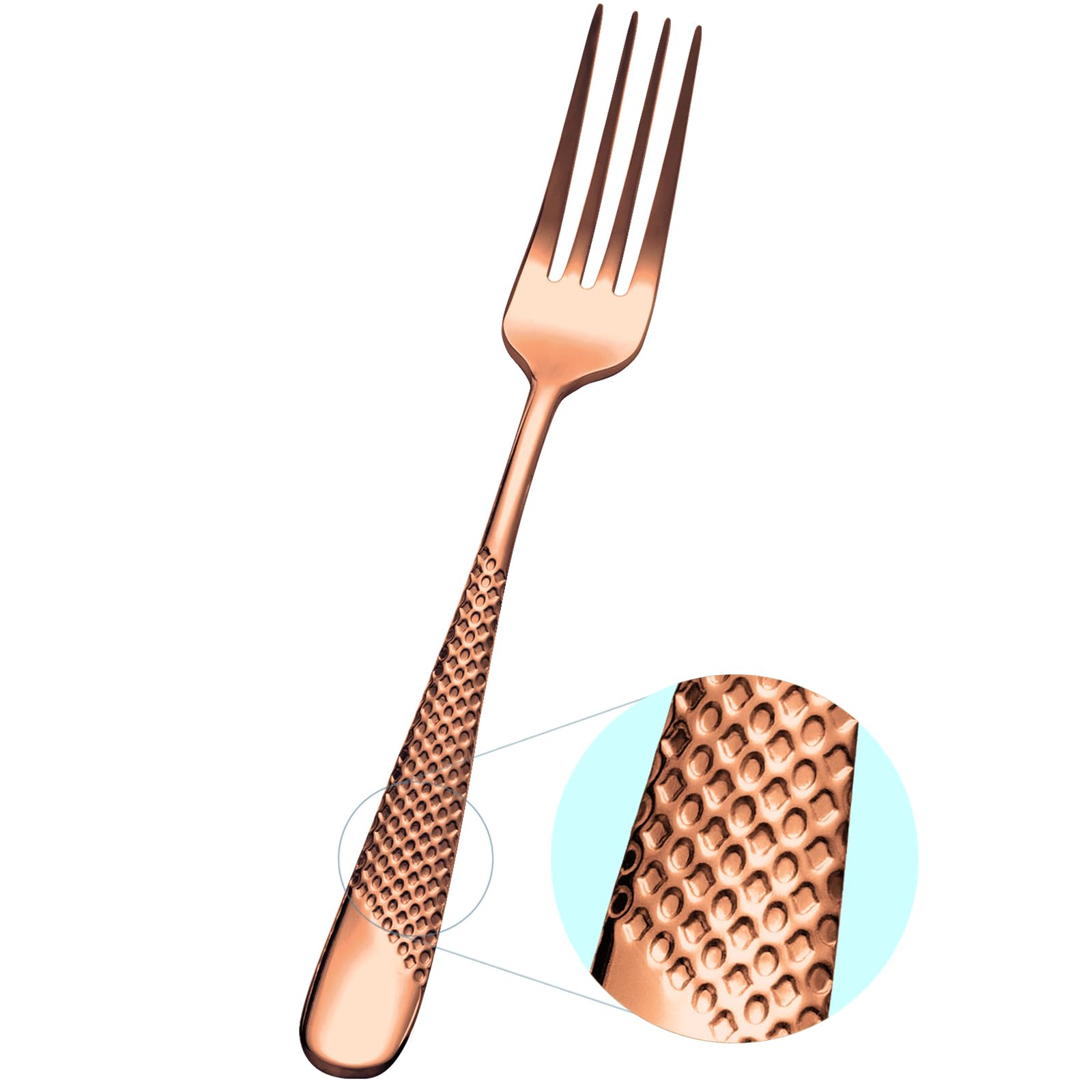 Premium Hammered 18/10 Stainless Steel Dinner Forks Set, 6-Piece — Amazon image 12