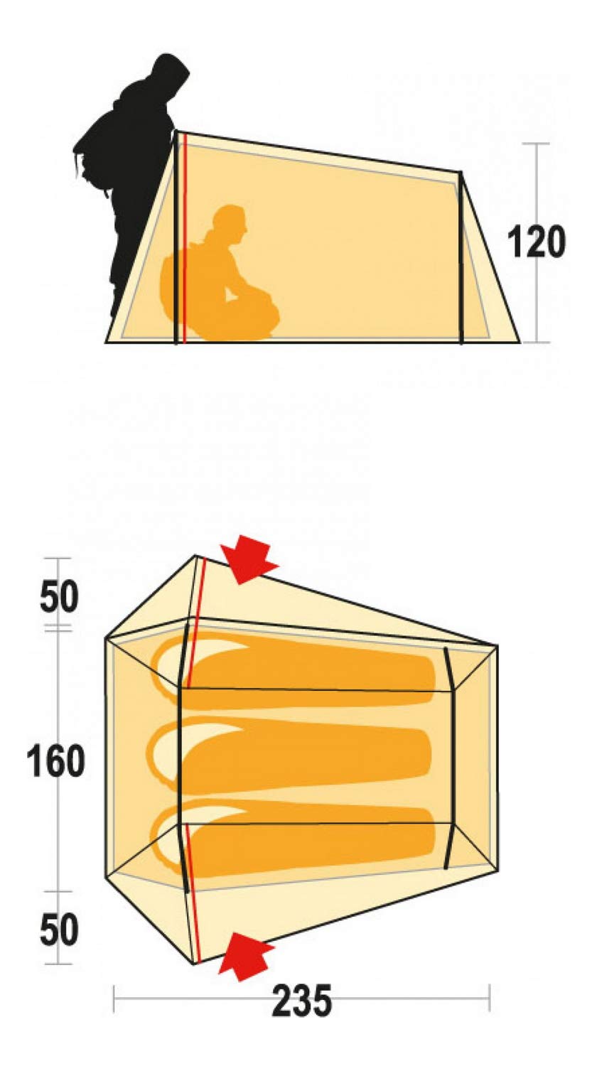 Tenda Tunnel Ferrino Lightent FR 3 Posti - Verde, Ignifuga E Impermeabile