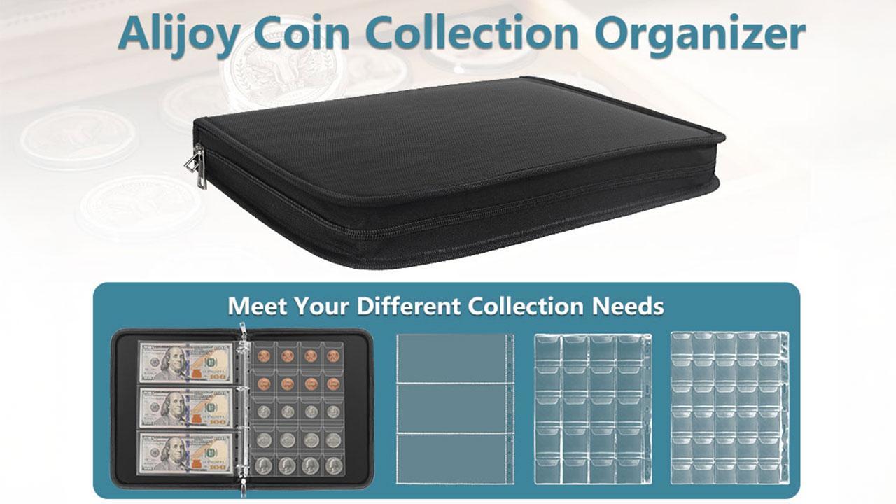 Álbum para colección de monedas con 300 bolsillos y fundas para billetes miniatura 7