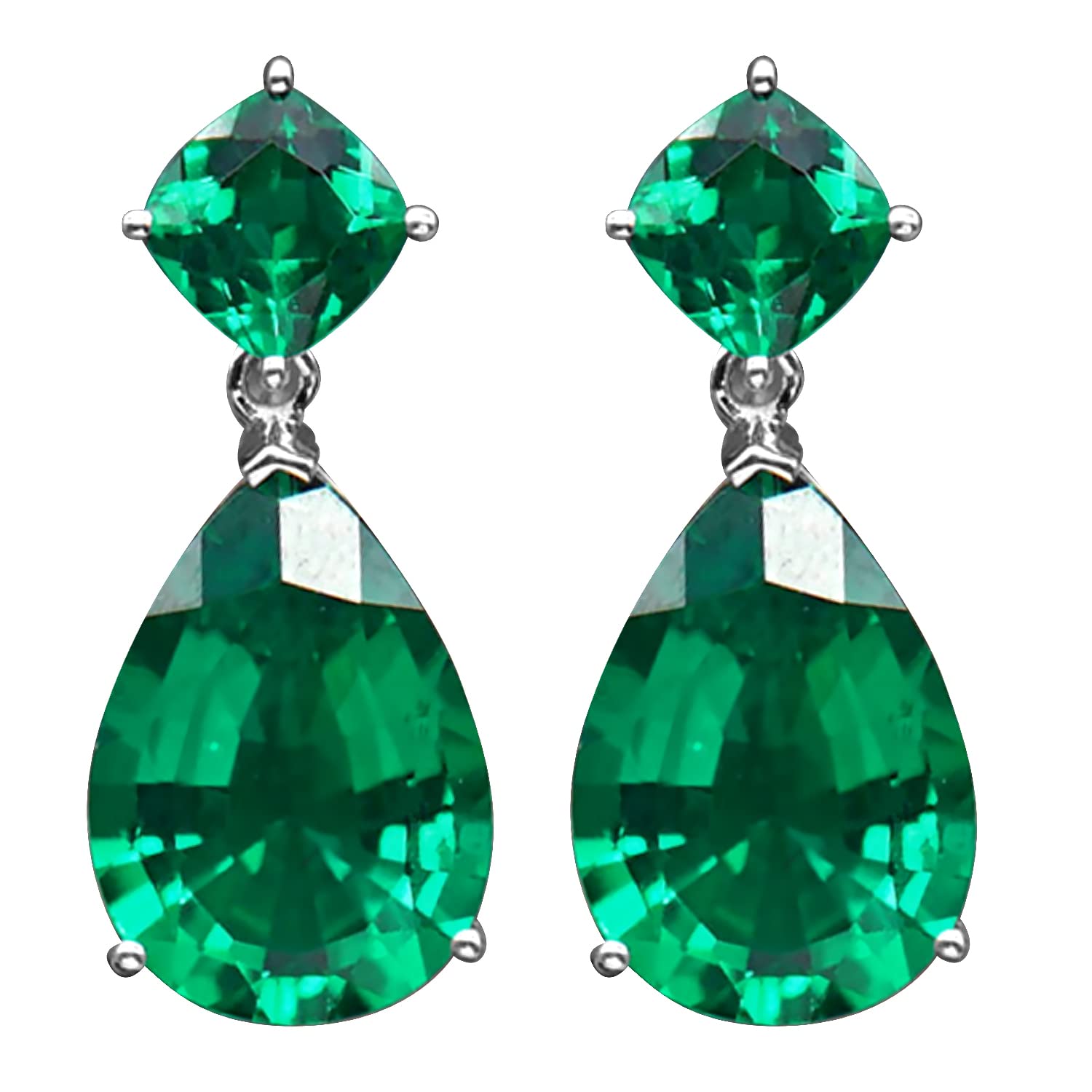 Peora Green Crystal Studded Silver Plated Drop & Dangle Earrings Fashion Stylish Jewellery Gift for Girls & Women (PX8E120GRN) (B0BVF5D4NZ) Amazon Price History, Amazon Price Tracker