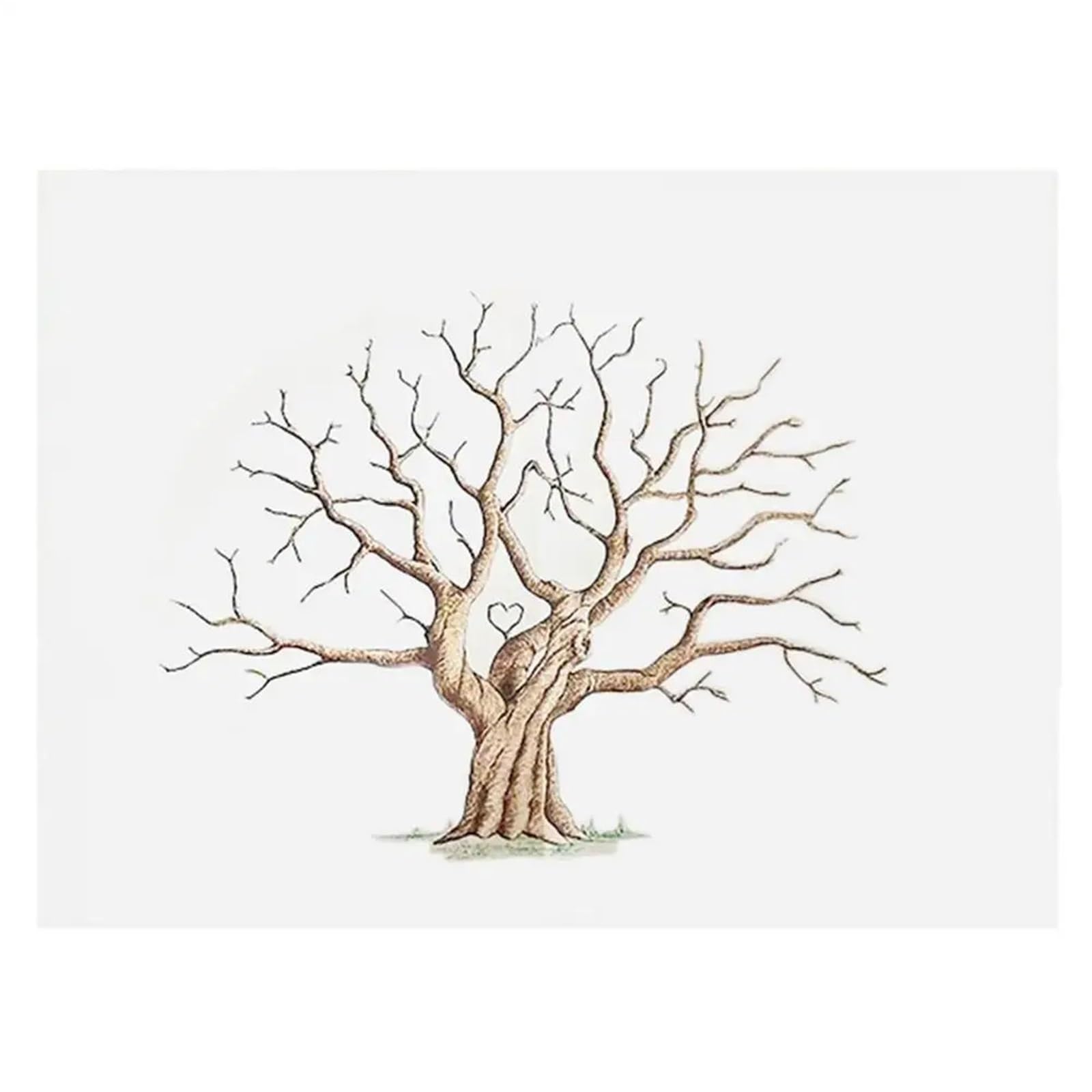Lienzo de árbol con huella dactilar para decorar salones tras las firmas de invitados