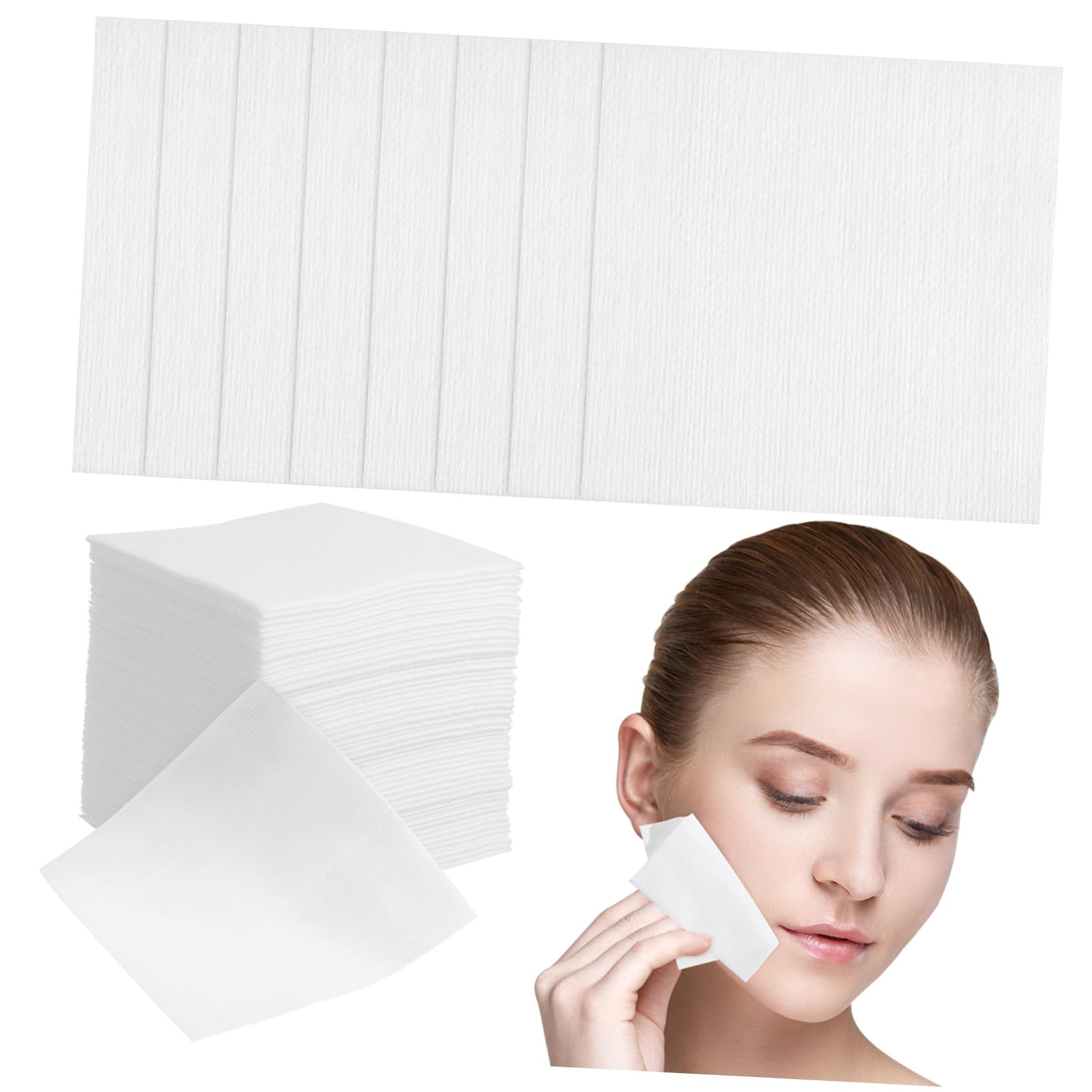 400 Weiße Gesichtsreinigungsschwämme aus Vliesstoff Einweg Make Up Entferner Pads für Sanfte Make Up Entfernung und Porentiefe Hautreinigung