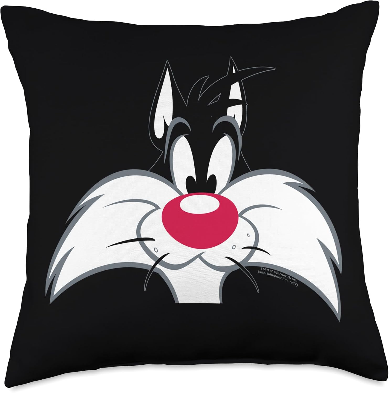 Looney Tunes Sylvester Face Throw Pillow